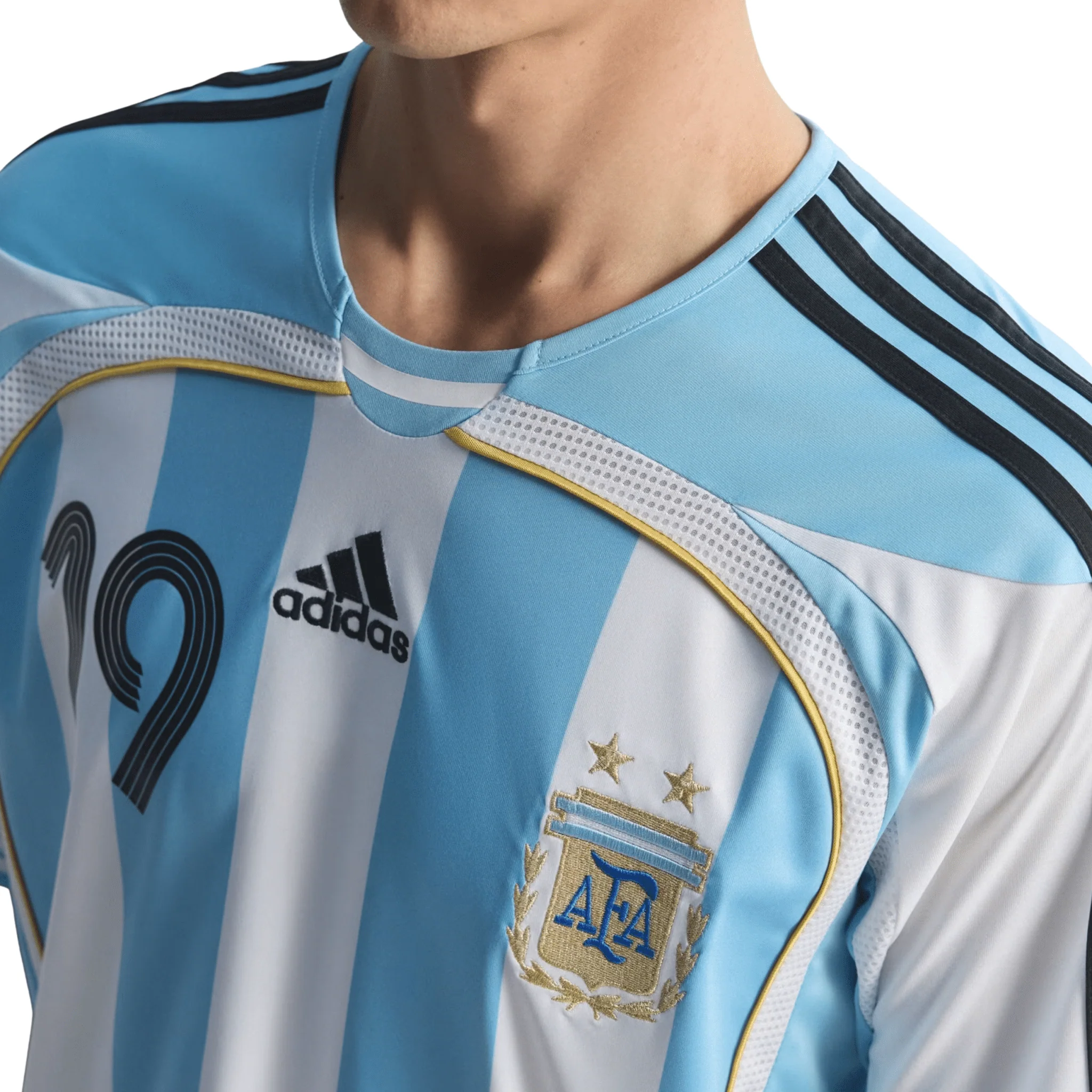 adidas Men's Lionel Messi Argentina 2006 Home Jersey (White) - Image 5
