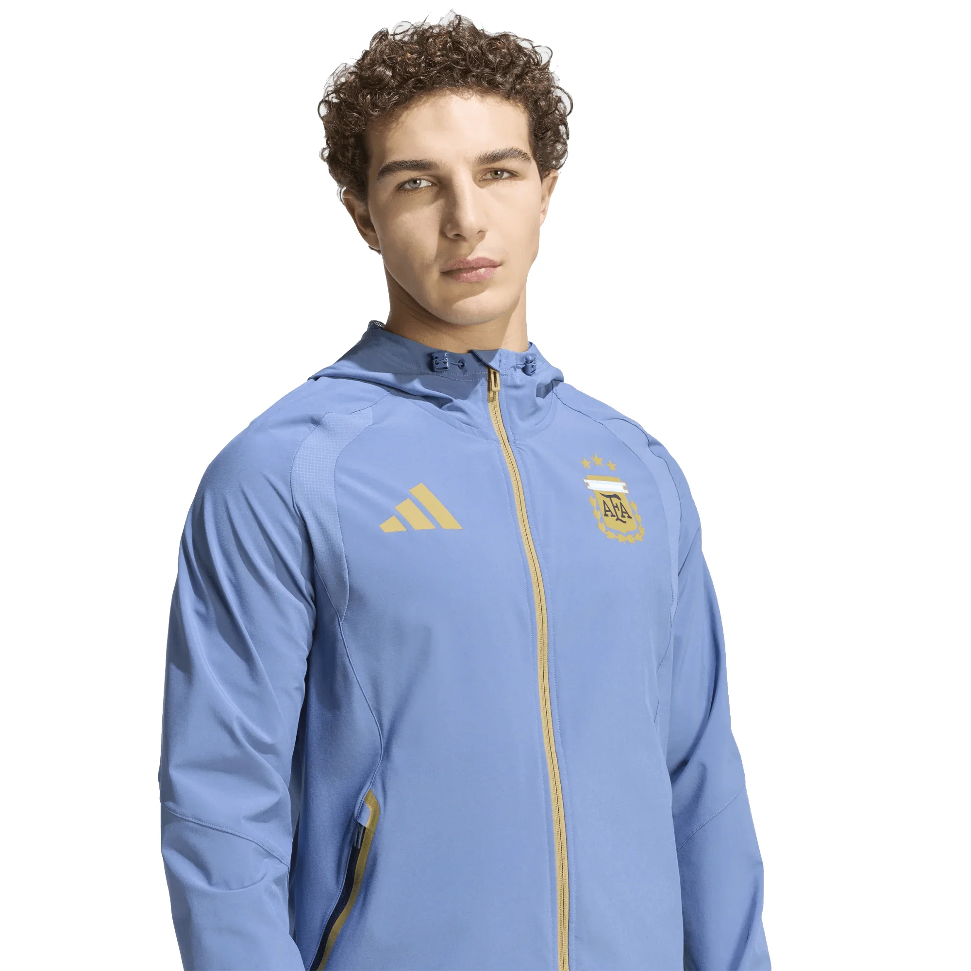 adidas Argentina Tiro Travel Full Zip Windbreaker Jacket 25/26 (Crest Blue) - Image 4