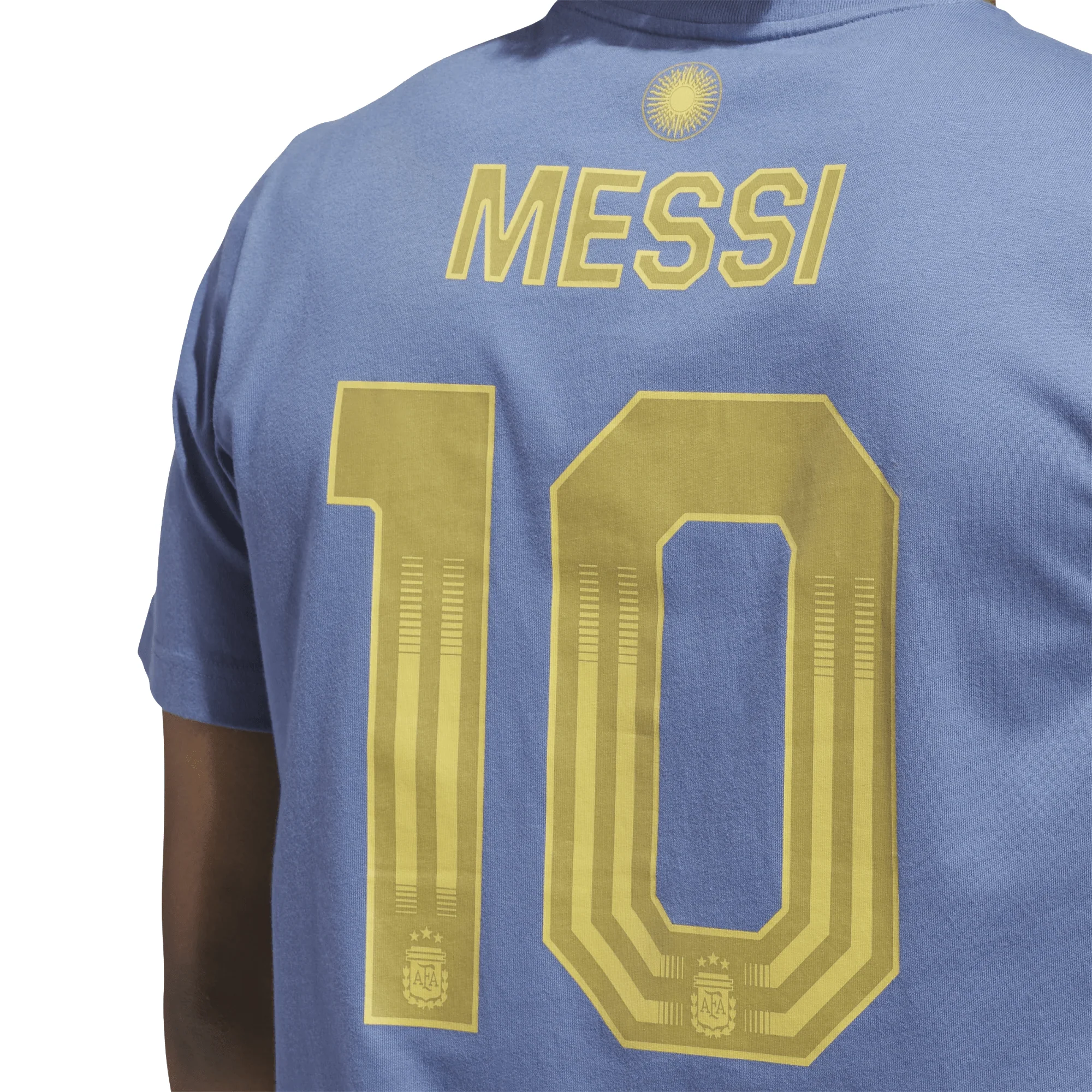 adidas Argentina Name and Number T-Shirt (Blue) - Image 4