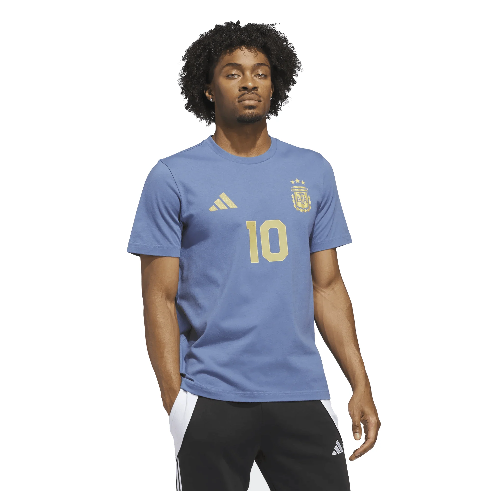 adidas Argentina Name and Number T-Shirt (Blue) - Image 5