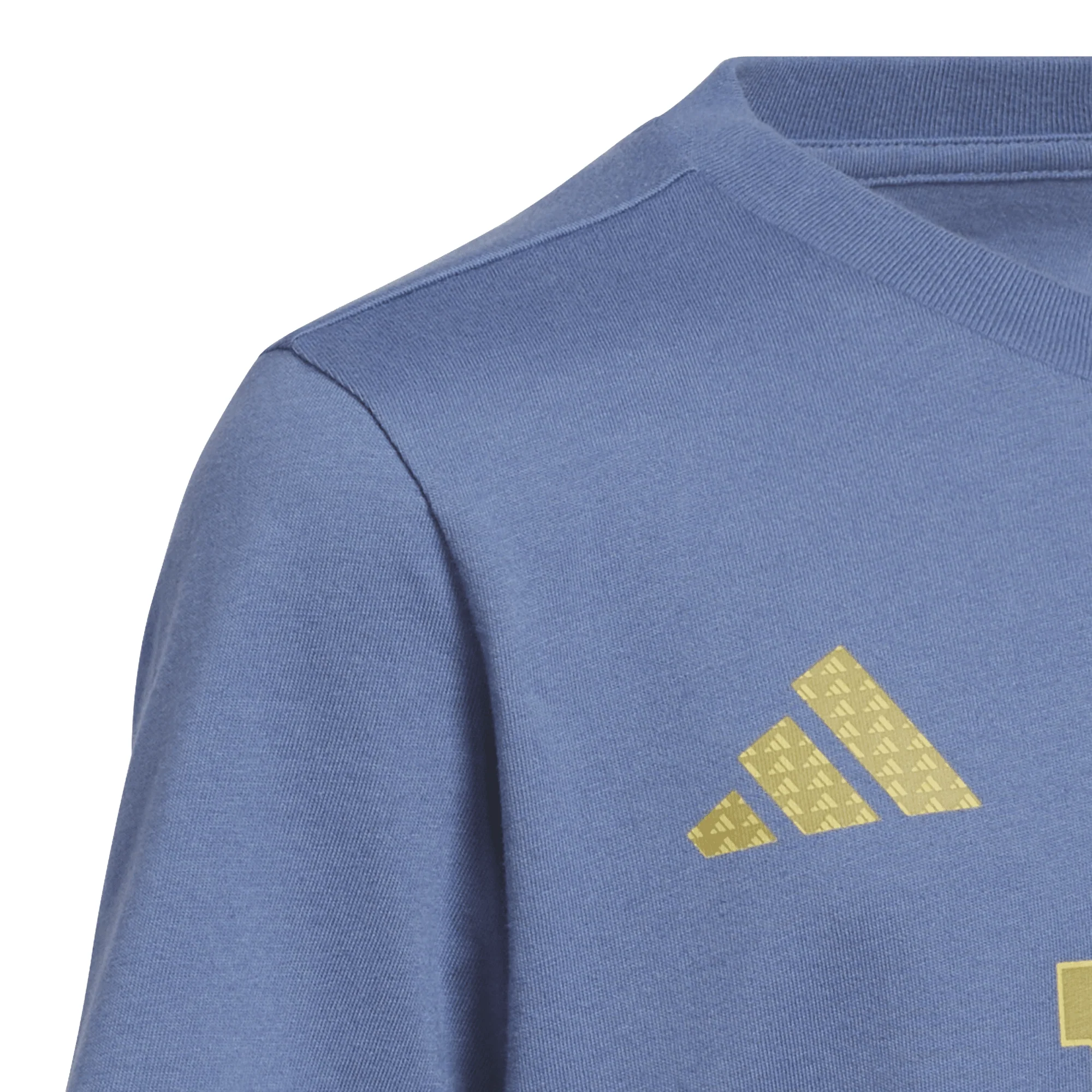 adidas Youth Argentina Name and Number T-Shirt (Blue/Gold) - Image 4