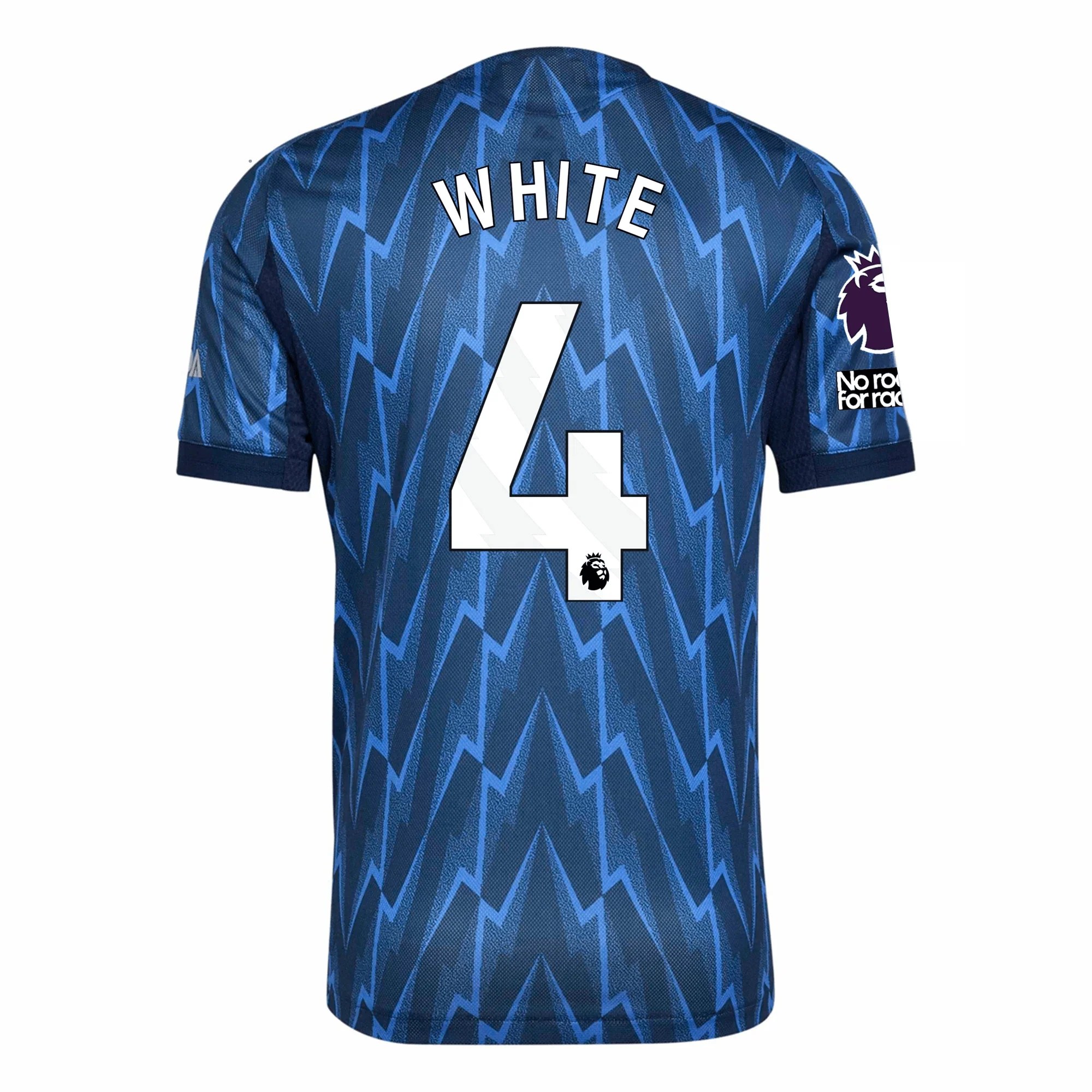 adidas Arsenal Authentic Ben White Away Jersey w/ EPL + No Room For Racism 25/26 (Indigo/Silver)