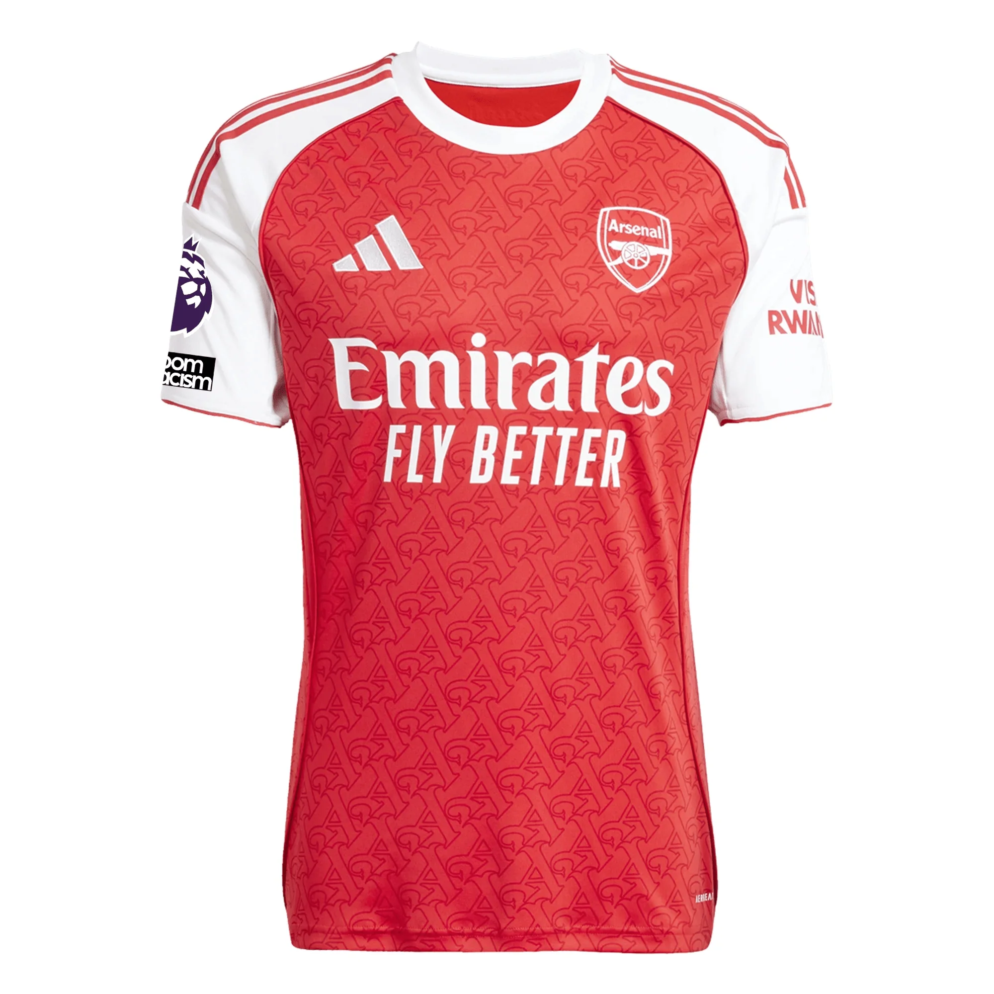 adidas Arsenal Eberechi Eze Home Jersey w/ EPL + No Room For Racism Patches 25/26 (Better Scarlet/White) - Image 2