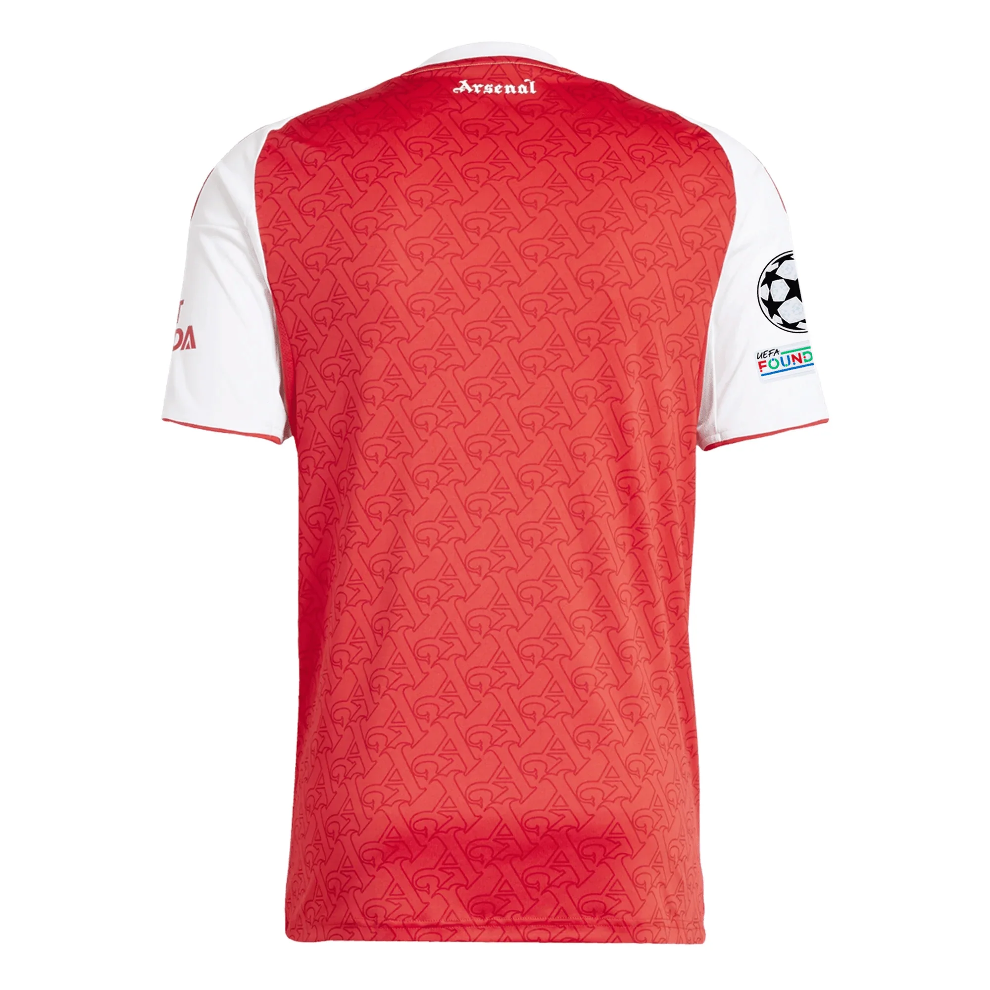 adidas Arsenal Home Jersey w/ Champions League Patches 25/26 (Better Scarlet/White) - Image 2
