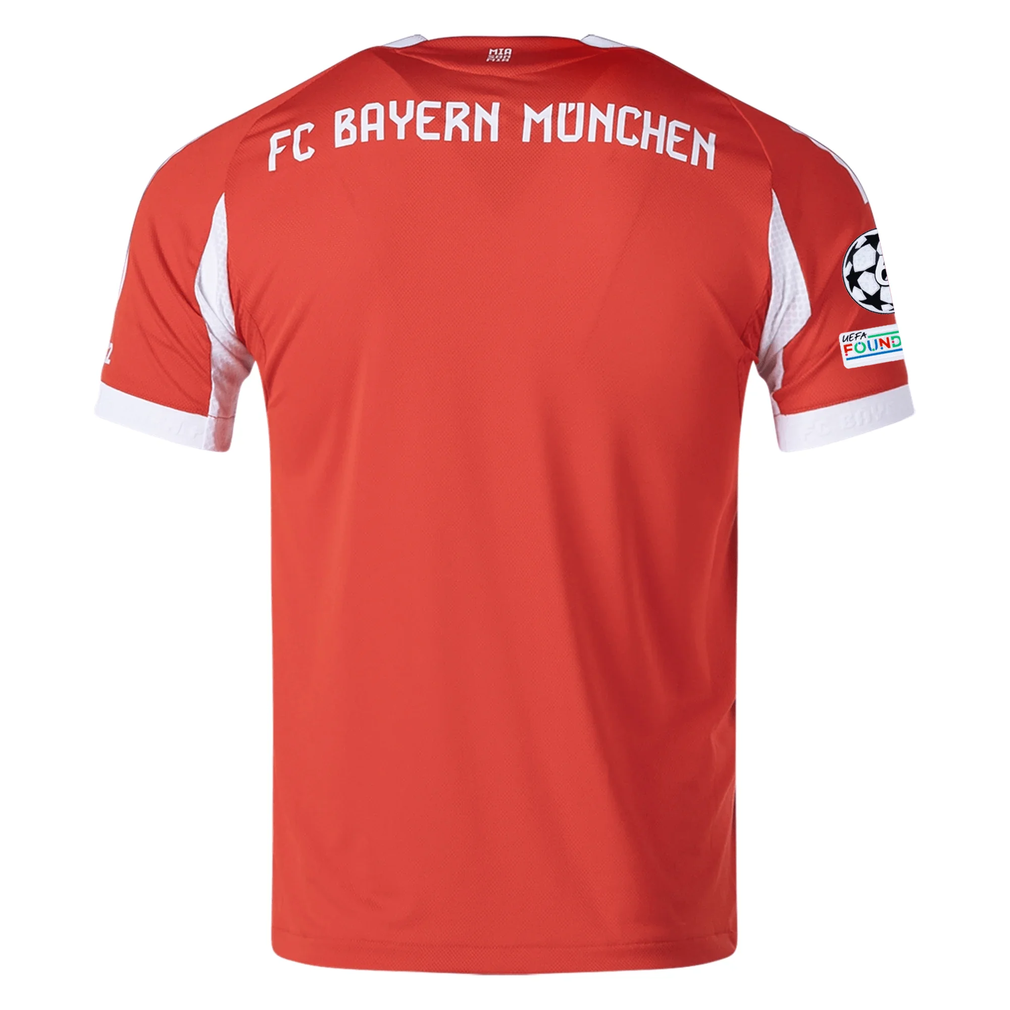 adidas Bayern Munich Authentic Home Jersey w/ Champion League Patches 25/26 (Red) - Image 2