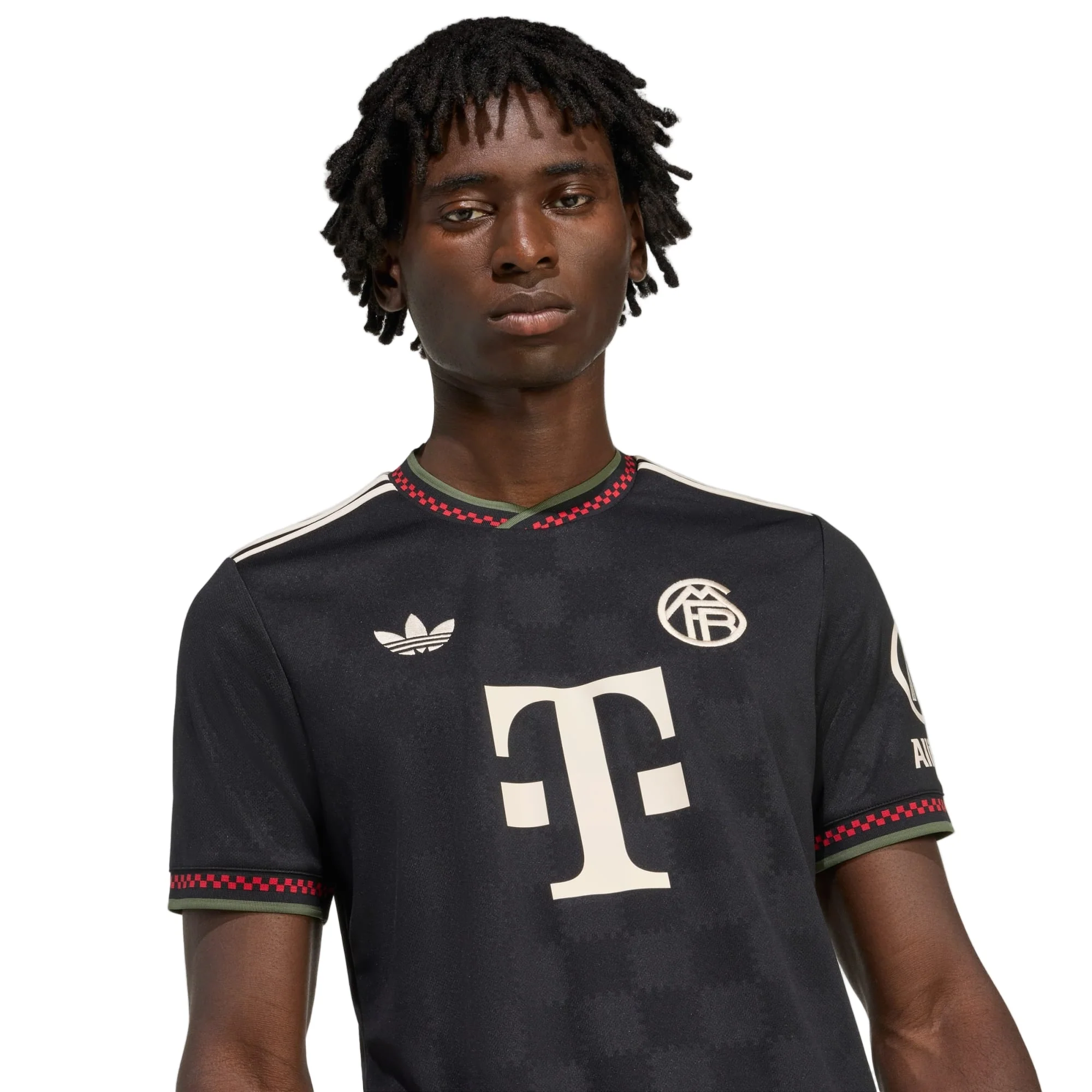 adidas Bayern Munich Harry Kane Third Jersey w/ Champions League Patches 25/26 (Black/Olive Green) - Image 5