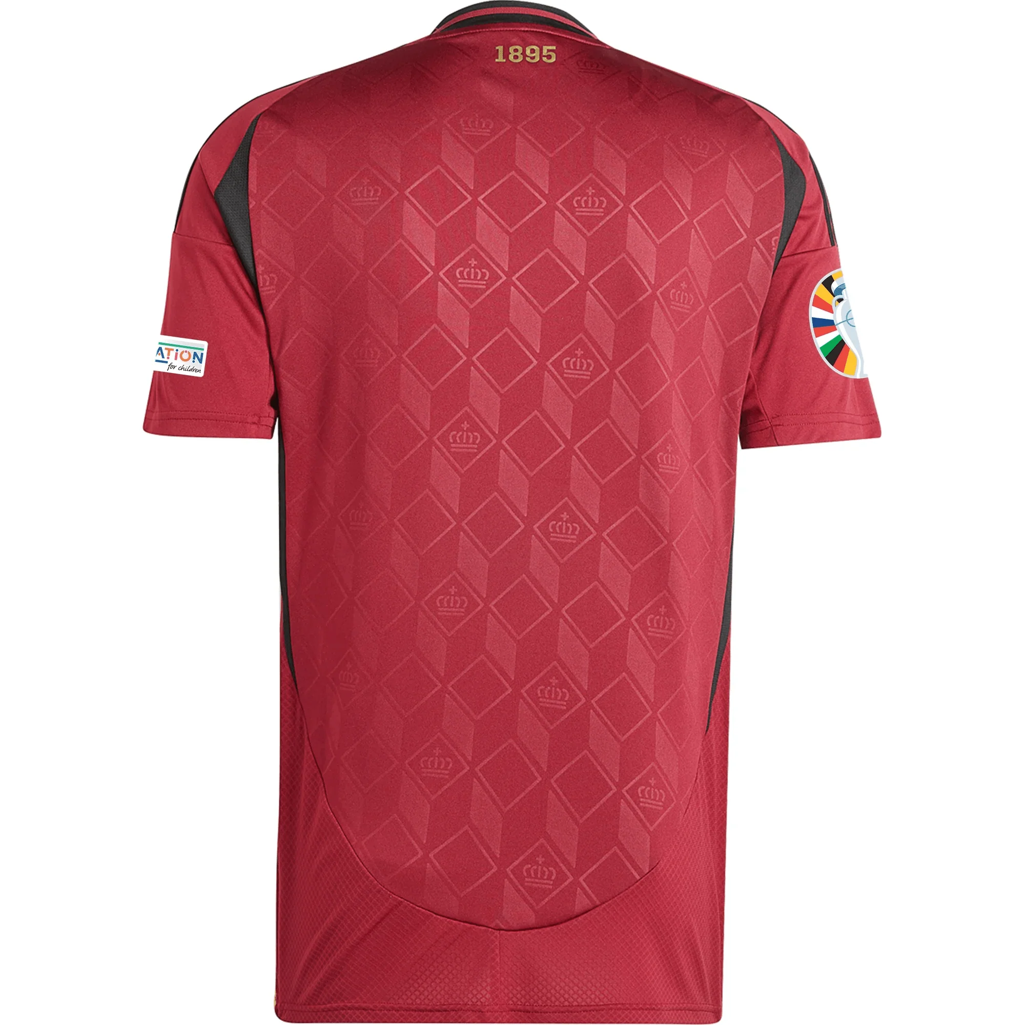 adidas Belgium Home Jersey w/ Euro 2024 Patches 24/25 (Burgundy) - Image 2