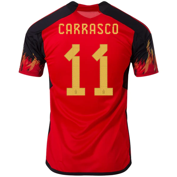 adidas Belgium Yannick Carrasco Home Jersey 22/23 (Red/Black)