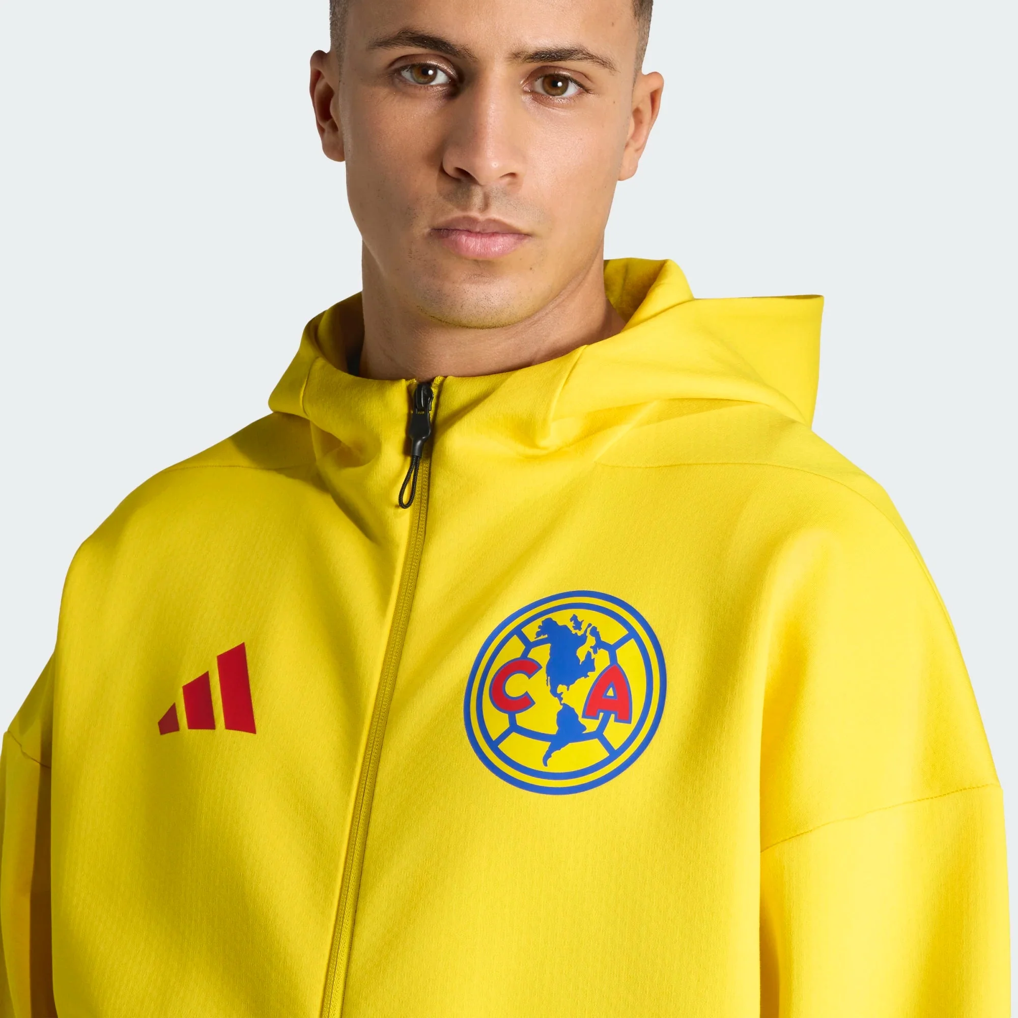 adidas Men's Club América 25/26 Anthem Jacket (Yellow) - Image 2