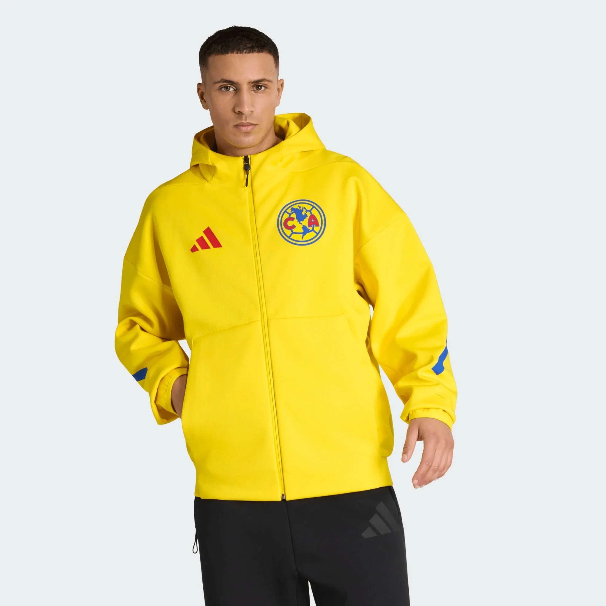adidas Men's Club América 25/26 Anthem Jacket (Yellow) - Image 5