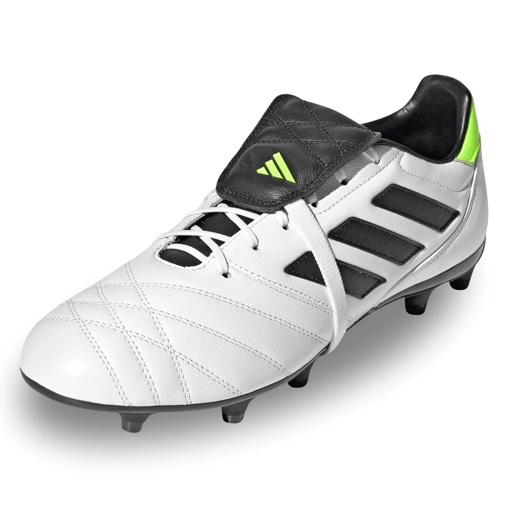 adidas Copa Gloro Firm Ground Soccer Cleats (White/Core Black/Lucid Lemon) - Image 4