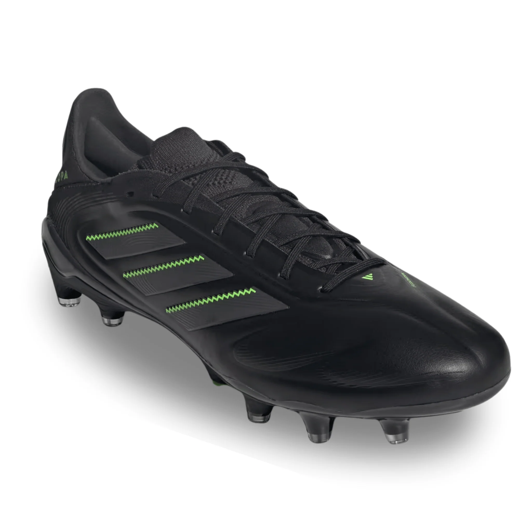 adidas Copa Pure III League Firm Ground/Multiple Ground Soccer Cleats (Black/Lucid Lemon) - Image 3