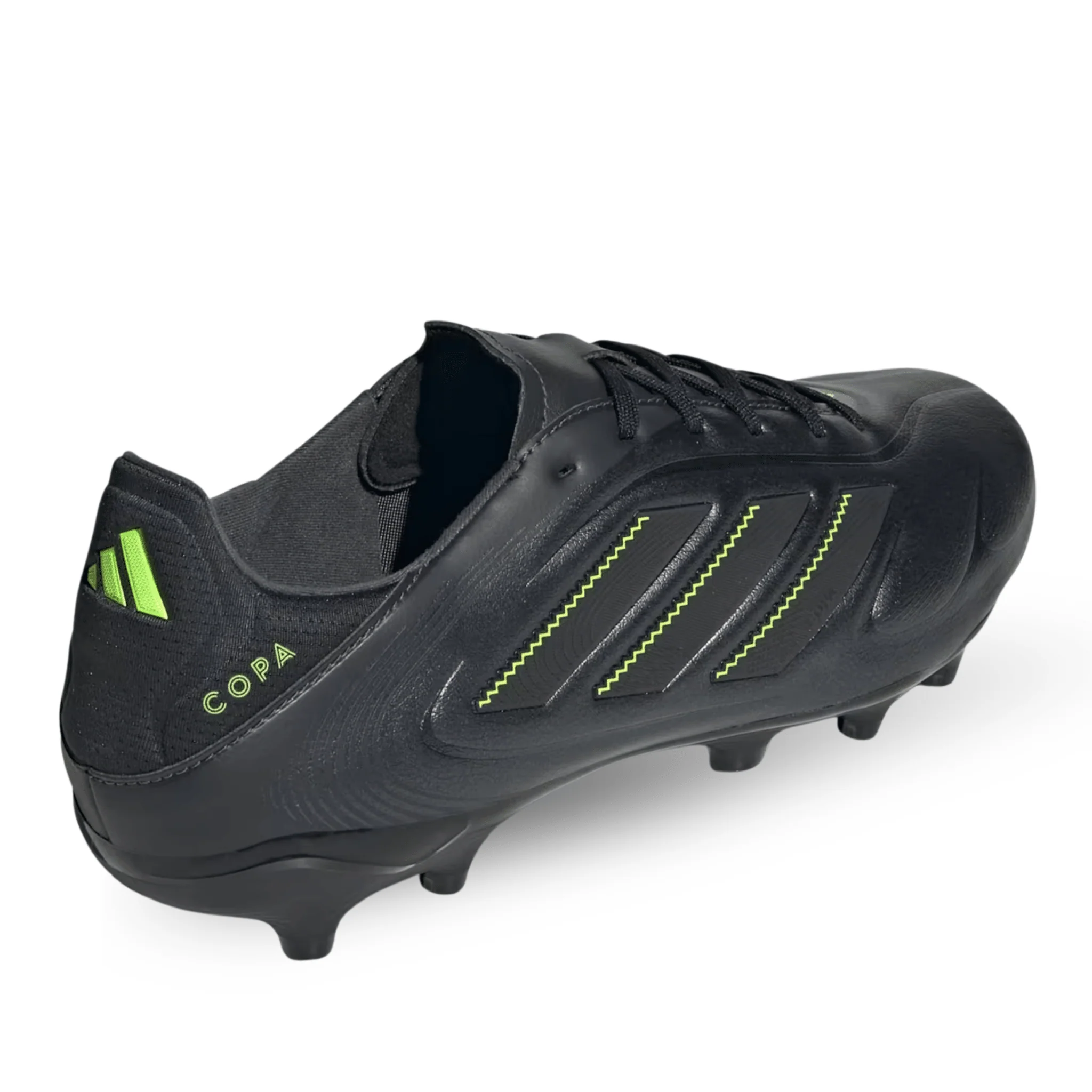 adidas Copa Pure III League Firm Ground/Multiple Ground Soccer Cleats (Black/Lucid Lemon) - Image 4