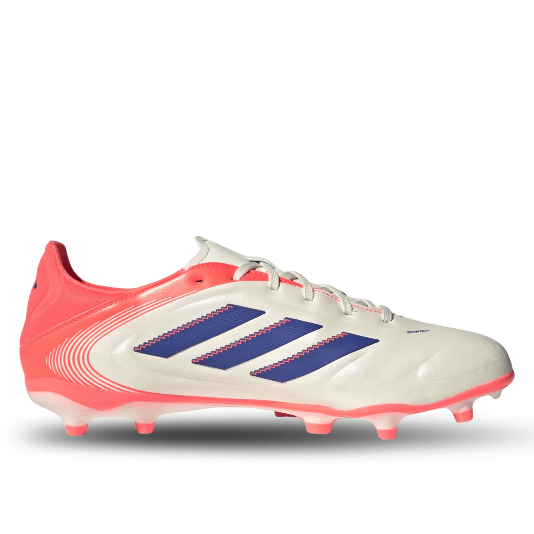 adidas Copa Pure III League Firm/Multi Ground Soccer Cleats (Off White/Blue/Orange) - Image 2