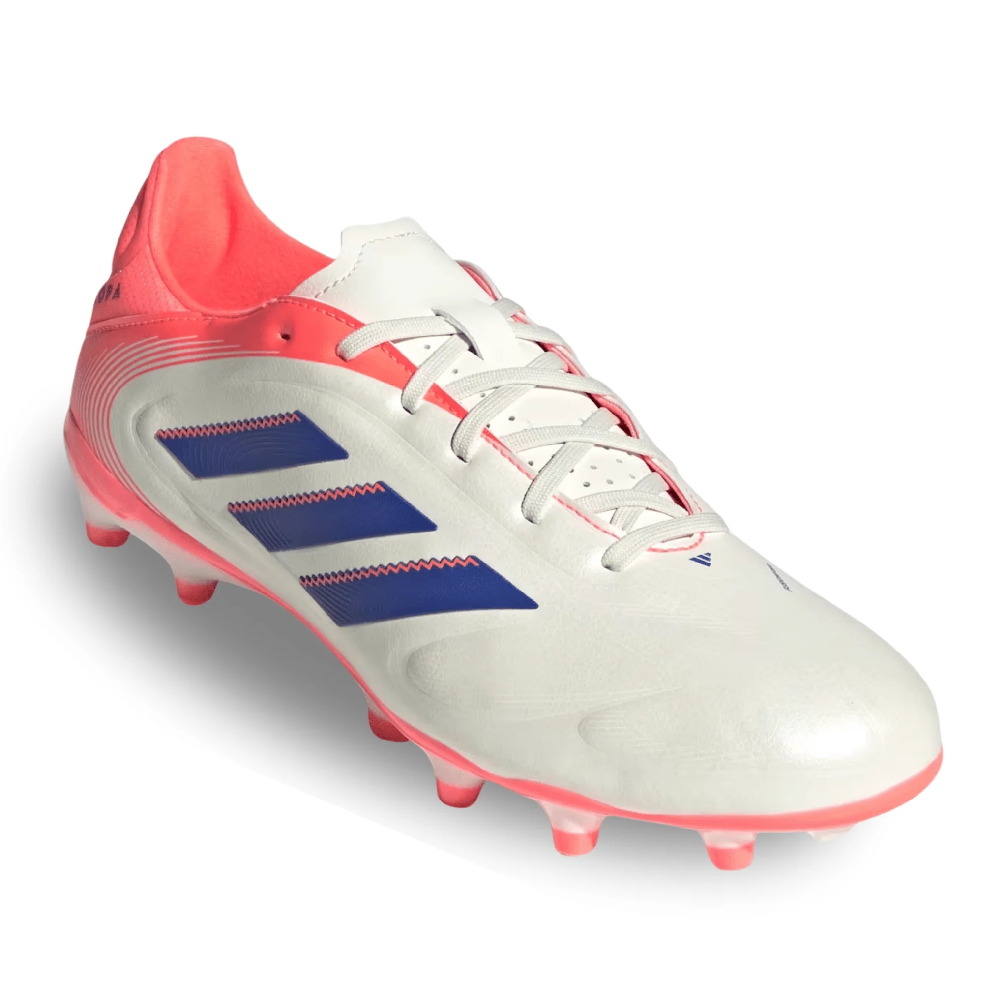 adidas Copa Pure III League Firm/Multi Ground Soccer Cleats (Off White/Blue/Orange) - Image 3