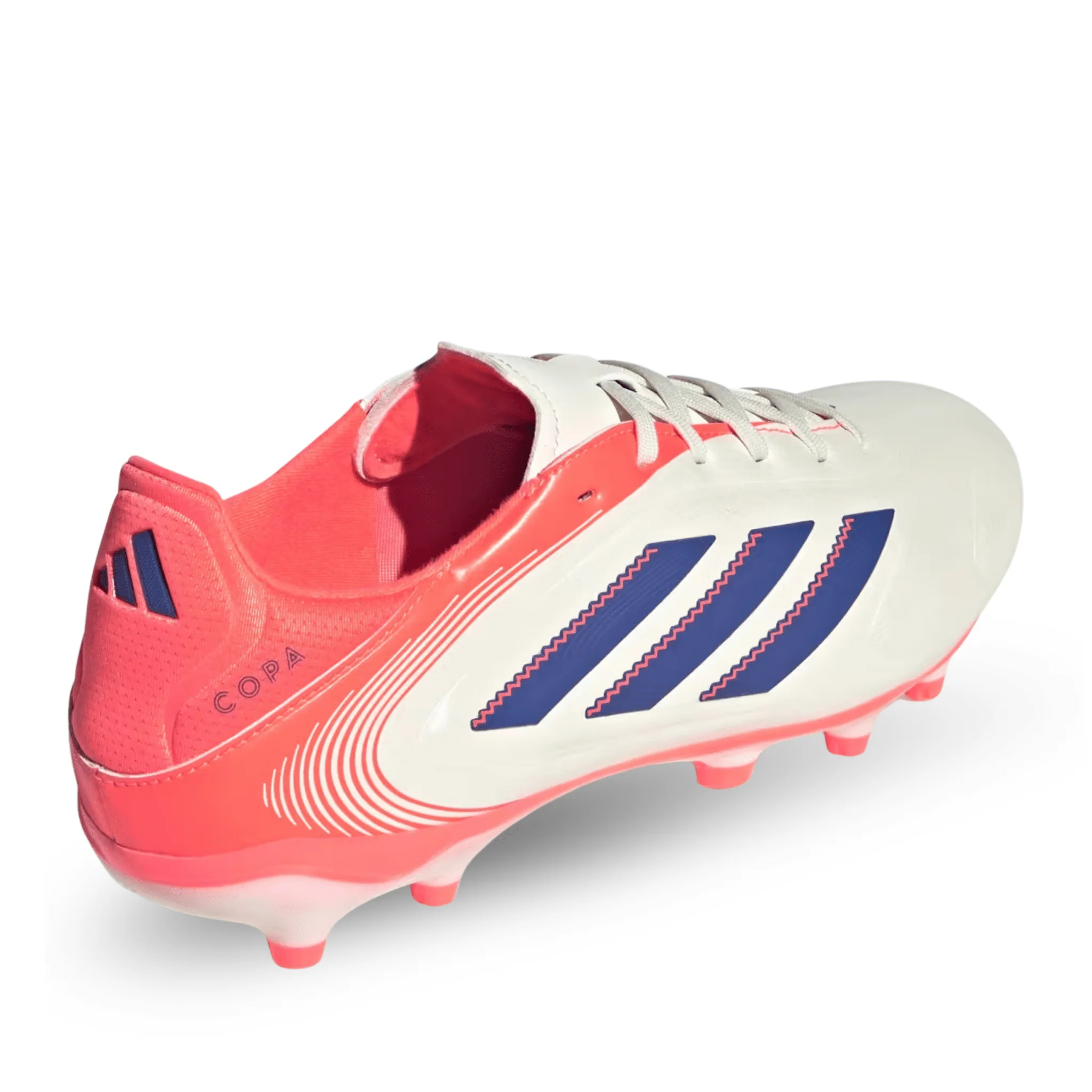 adidas Copa Pure III League Firm/Multi Ground Soccer Cleats (Off White/Blue/Orange) - Image 4