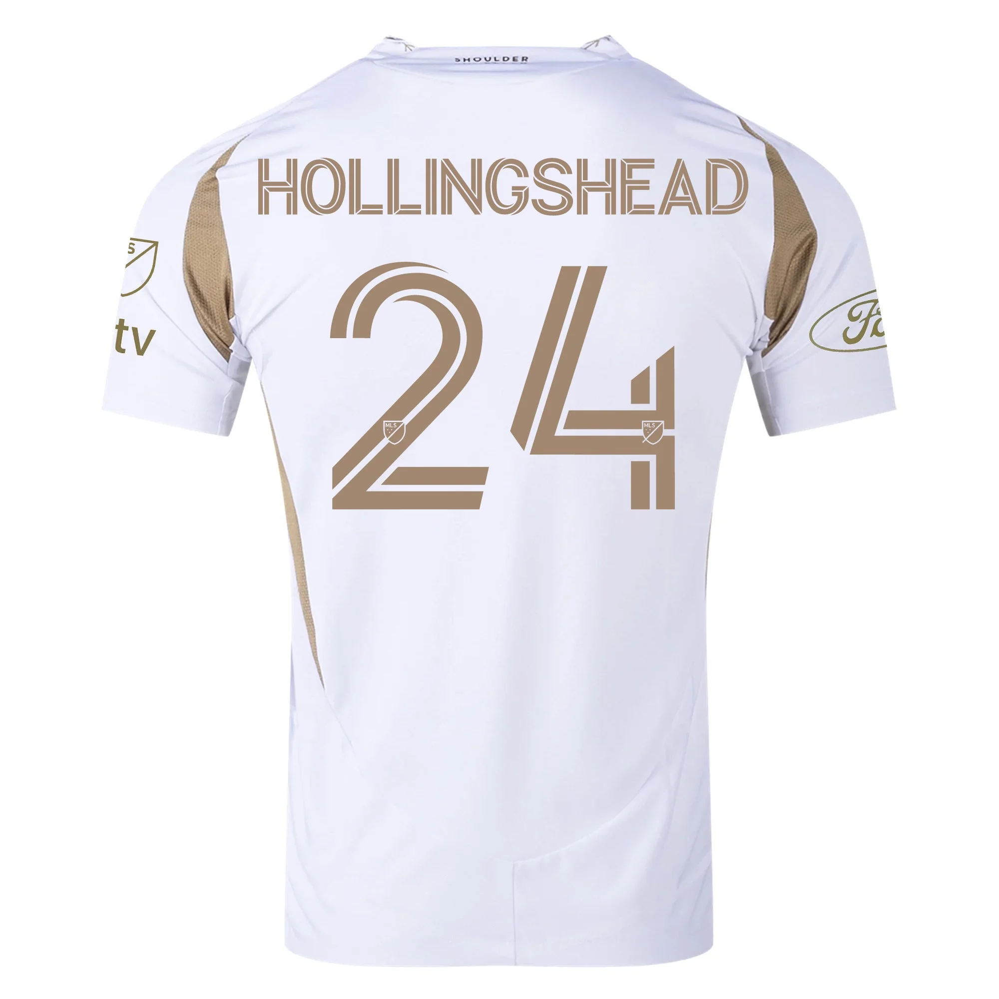 adidas Eddie Segura LAFC Authentic Away Jersey w/ MLS + Apple + Ford Logo 25/26 (White/Gold)