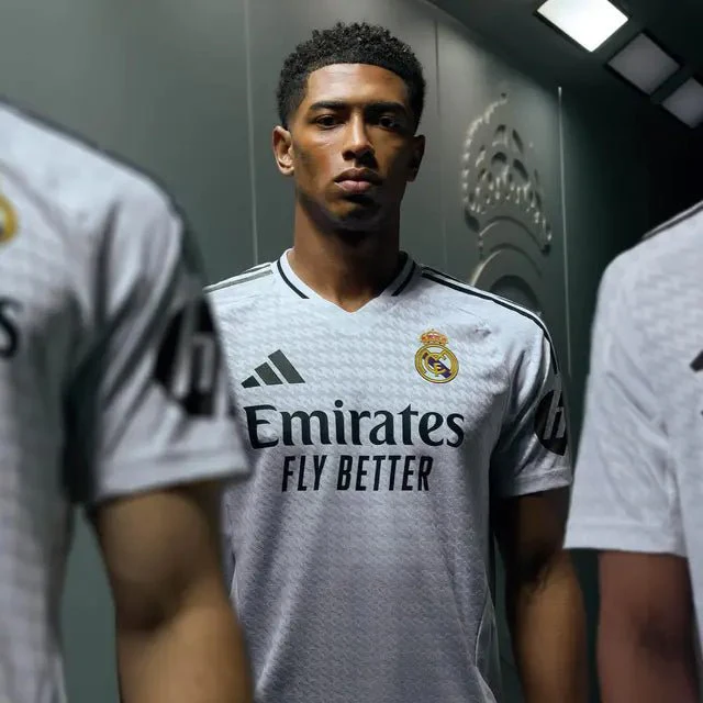 adidas Alaba Real Madrid Authentic Home Jersey w/ La Liga Patches 24/25 (White/Black) - Image 6