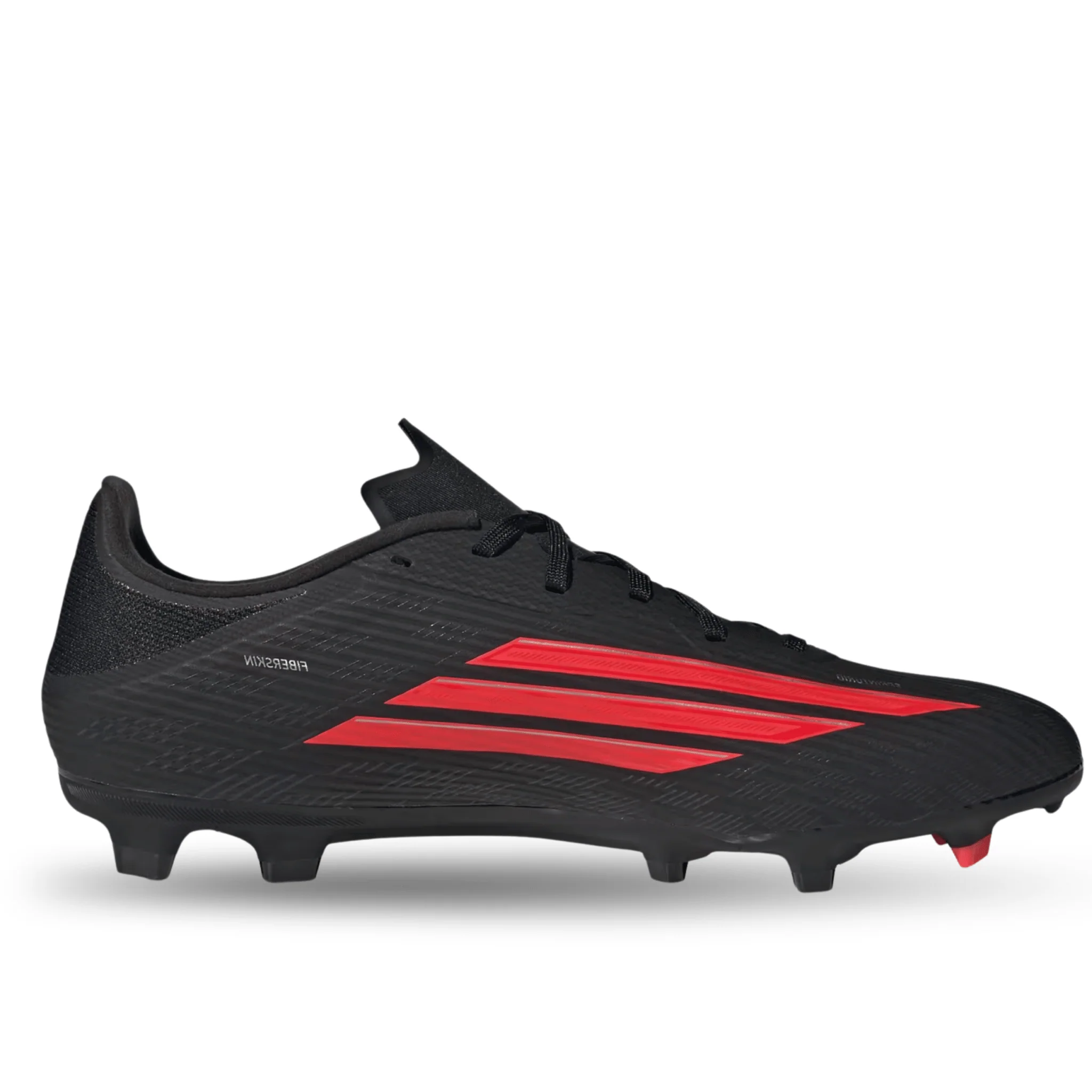 adidas F50 League FG/MG Soccer Cleats (Black/Lucid Red) - Image 2
