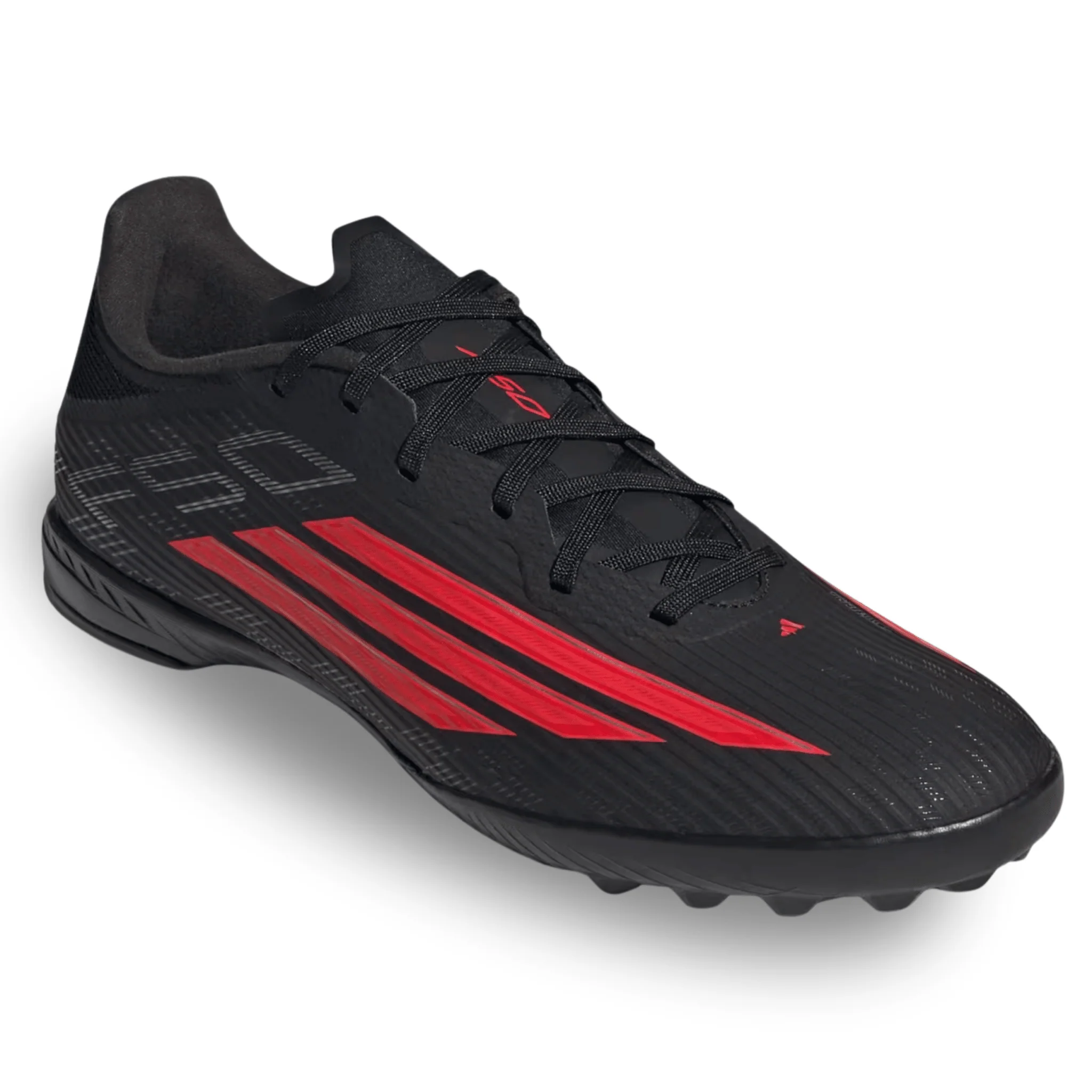 adidas F50 League Turf Soccer Cleats (Black/Lucid Red) - Image 3