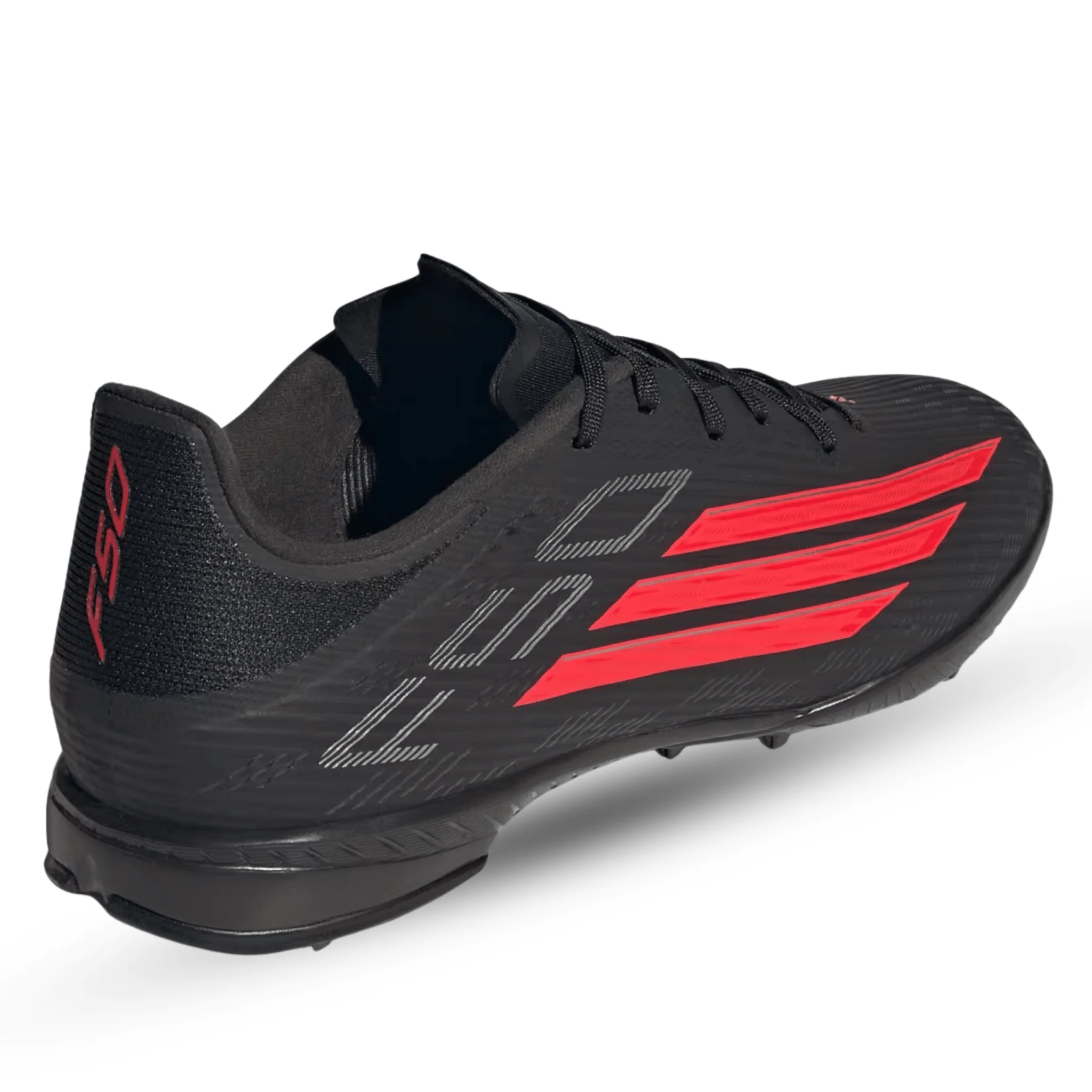 adidas F50 League Turf Soccer Cleats (Black/Lucid Red) - Image 4