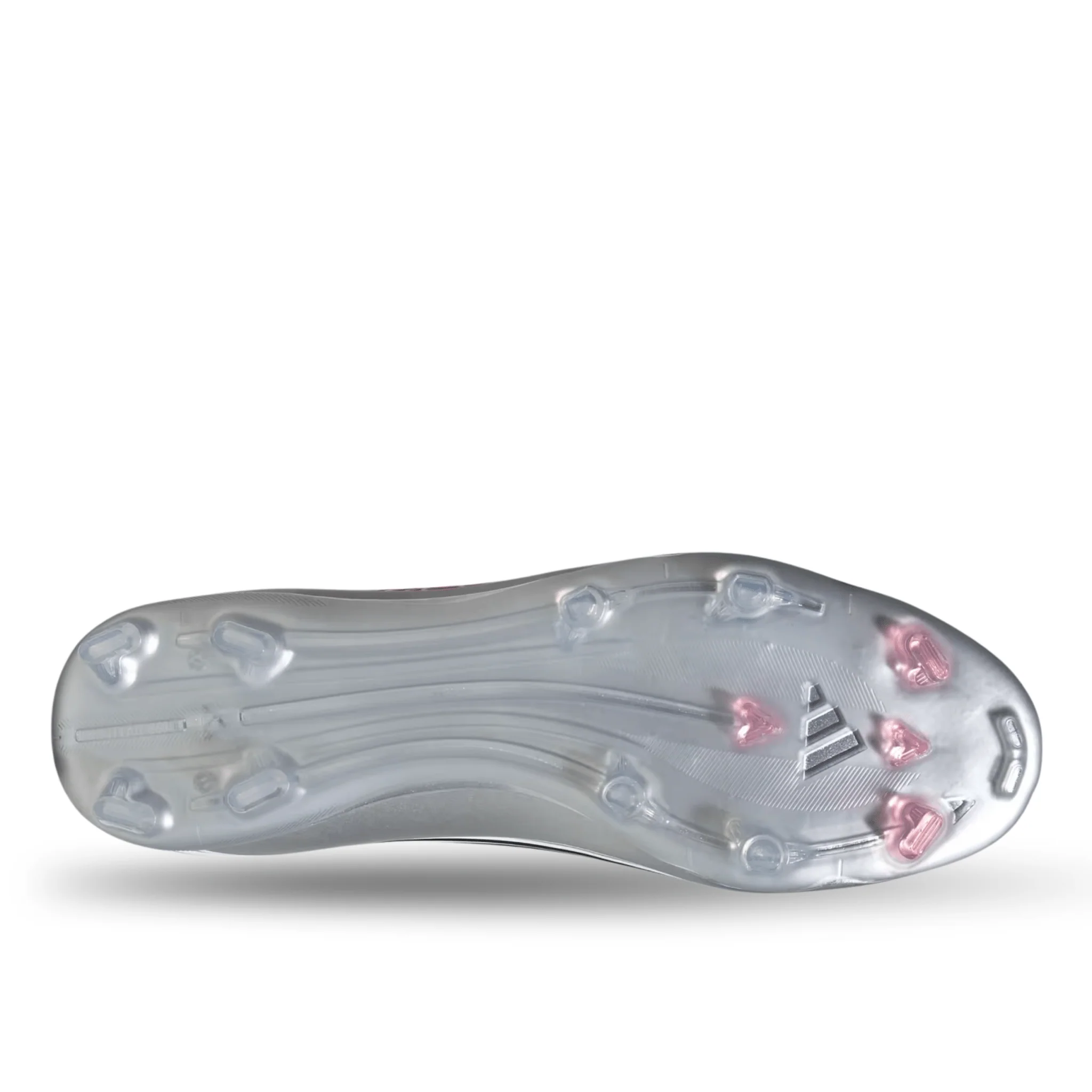 adidas F50 Messi League FG/MG Soccer Cleats (White/Lucid Red/Silver Metallic) - Image 5