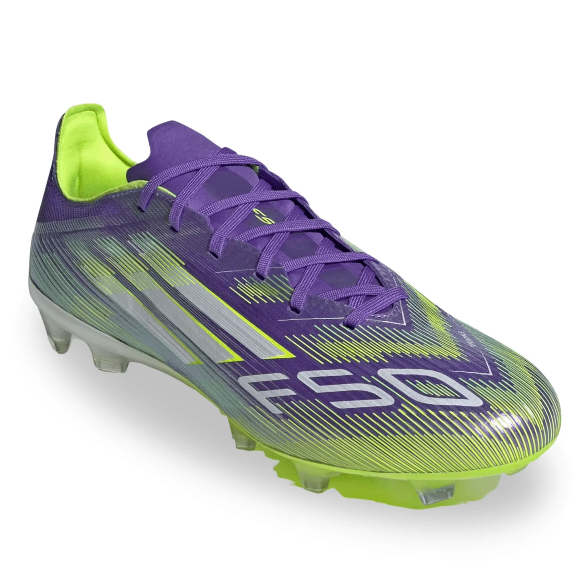 adidas F50 Pro FG Soccer Cleats (Purple Rush/Lucid Lemon) - Image 3
