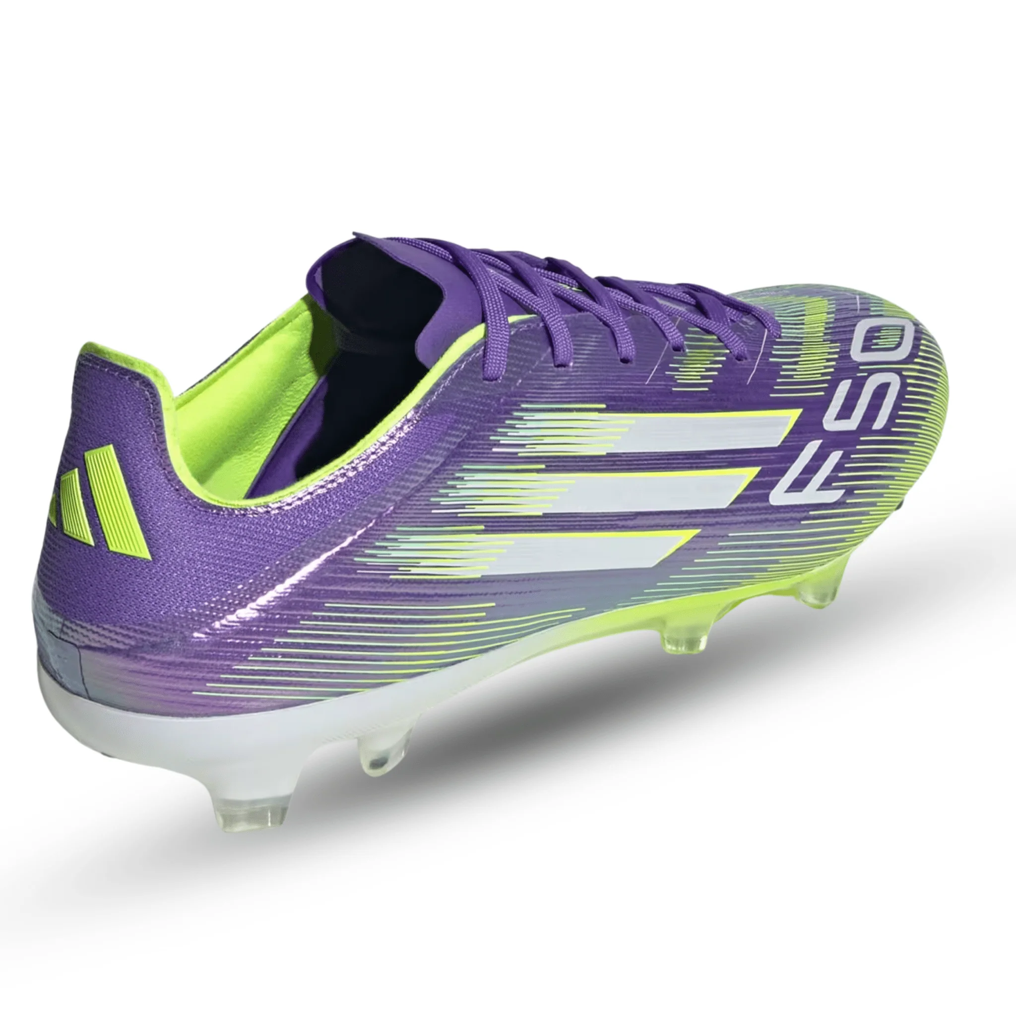 adidas F50 Pro FG Soccer Cleats (Purple Rush/Lucid Lemon) - Image 4