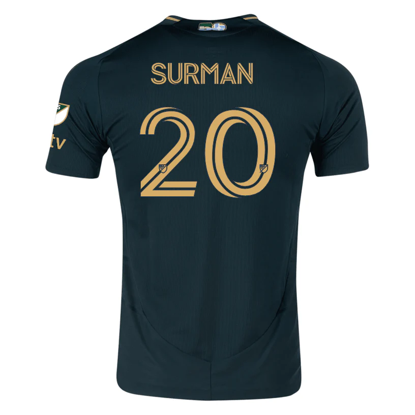 adidas Finn Surman Portland Timbers Authentic Home Jersey w/ MLS & Apple Patch 25/26 (Green/Gold)