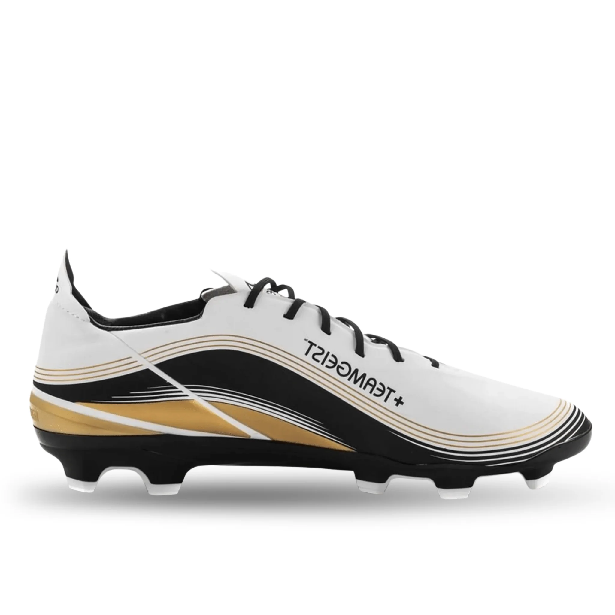 adidas Gamemode Firm Ground Soccer Cleats (Cloud White/Gold Metallic) - Image 4