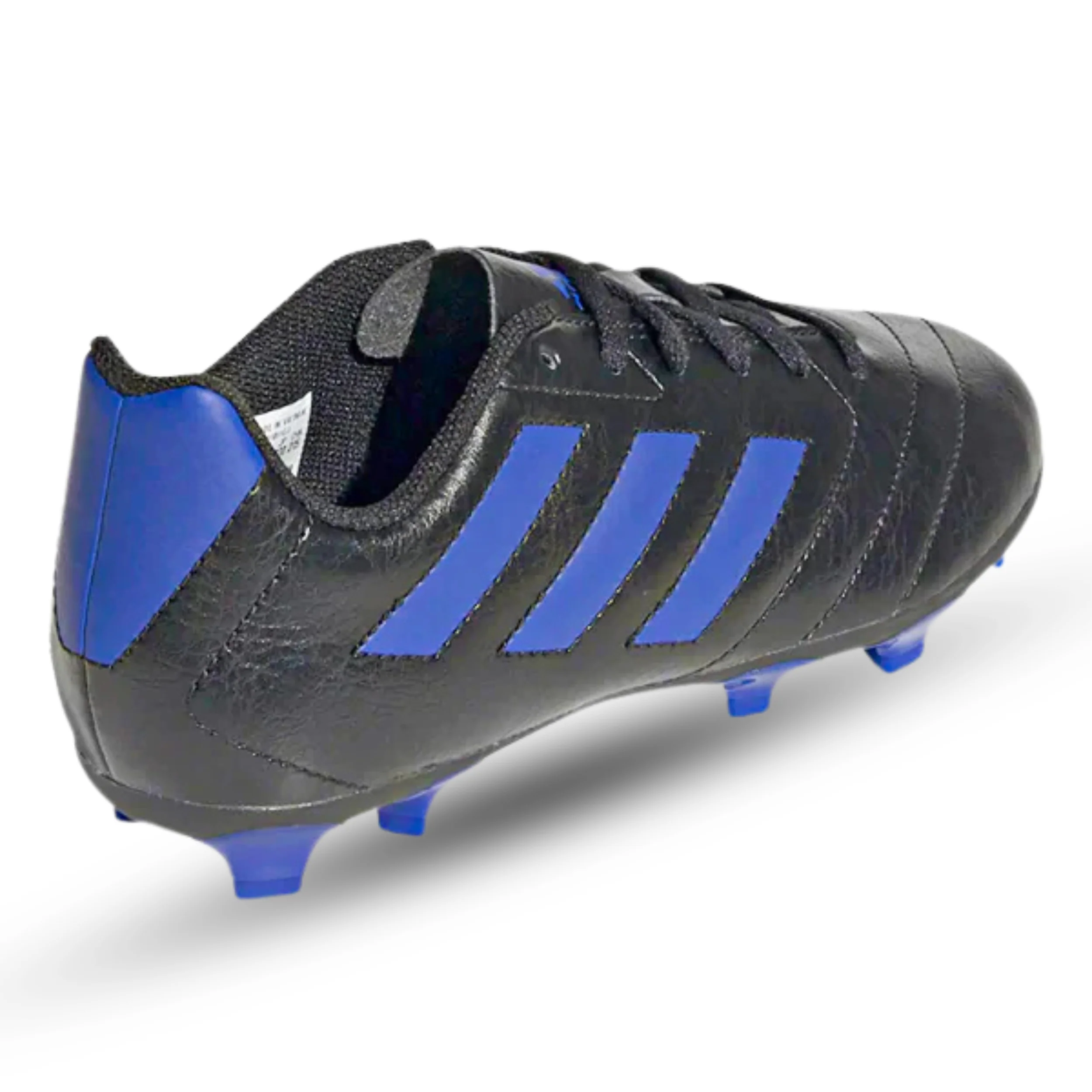 aDIDAS JR. GOLETTO VII Firm Ground Soccer Cleats (CORE BLACK/ROYAL BLUE) - Image 4
