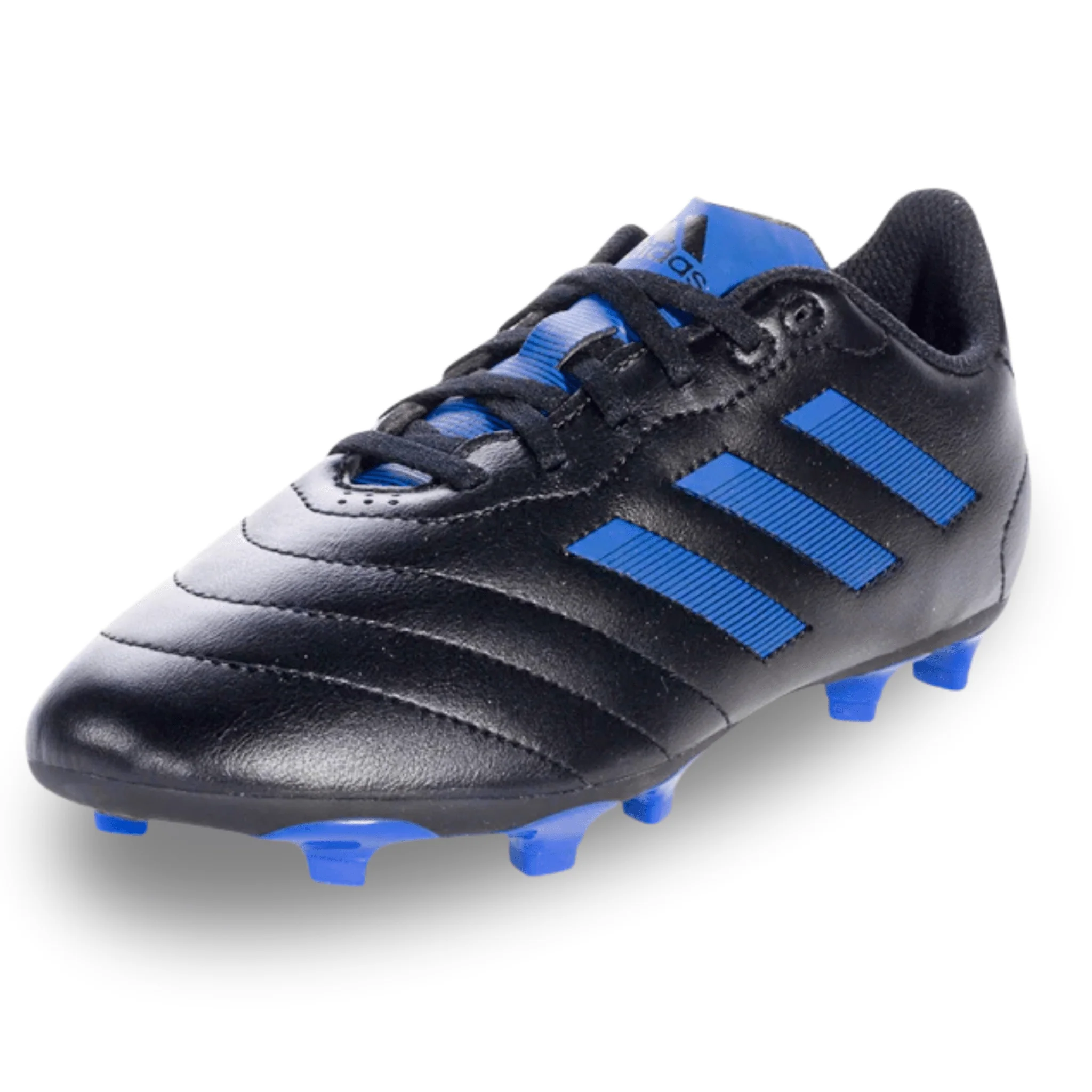 adidas Jr. Goletto VIII Firm Ground Soccer Cleats (Black/Team Royal Blue) - Image 2