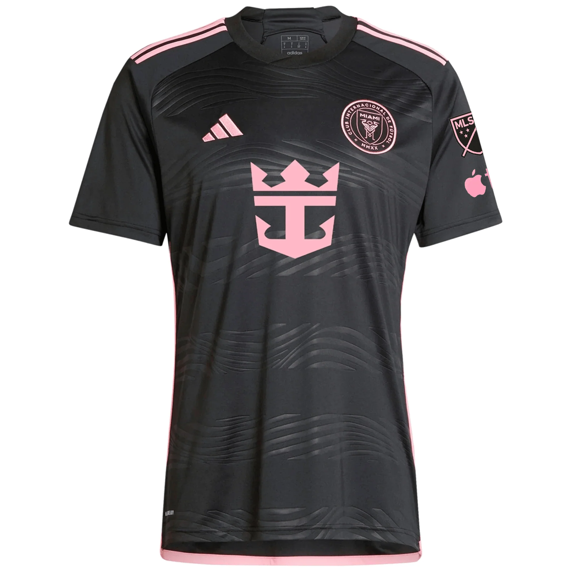 adidas Inter Miami DeAndre Yedlin Royal Caribbean Away Jersey w/ MLS + Apple TV Patches 23/24 (Black/Bliss Pink) - Image 2