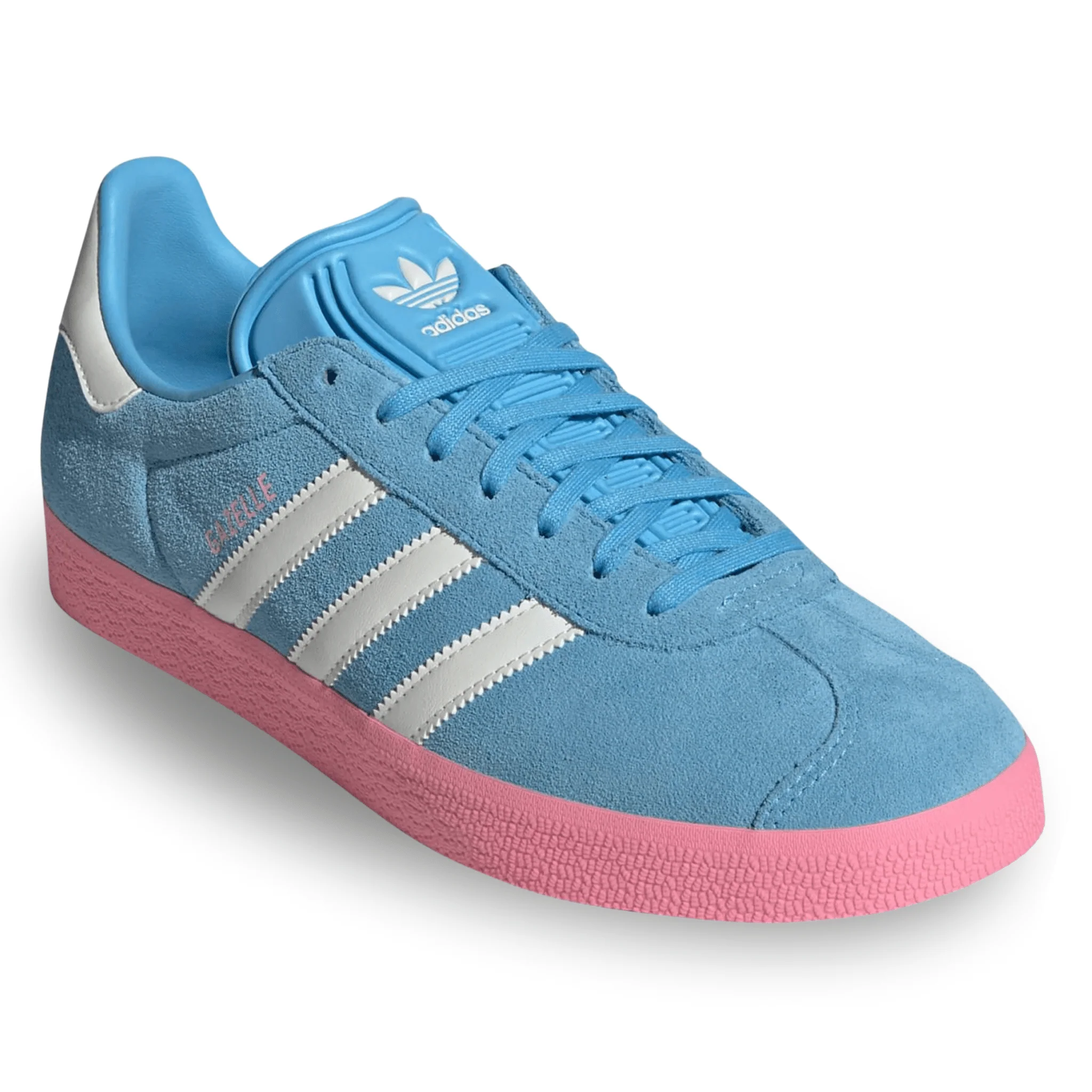 adidas Inter Miami Gazelle Indoor Soccer Shoes (Sky Blue/Pink) - Image 3