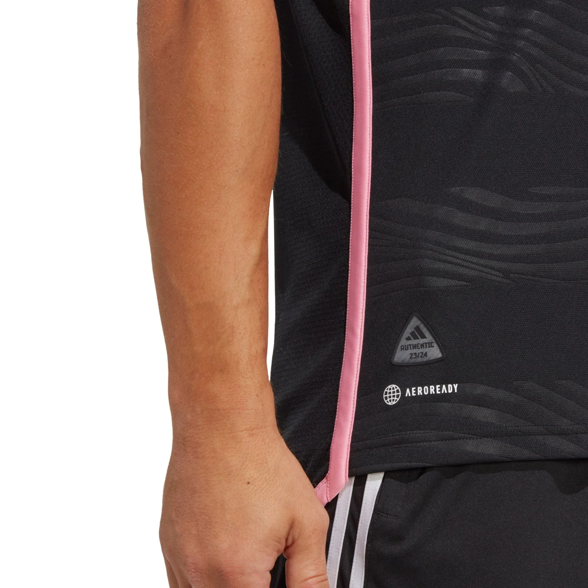 adidas Inter Miami Jordi Alba Authentic Player Version Away Jersey 23/24 w/ MLS Patches (Black/Pink) - Image 4