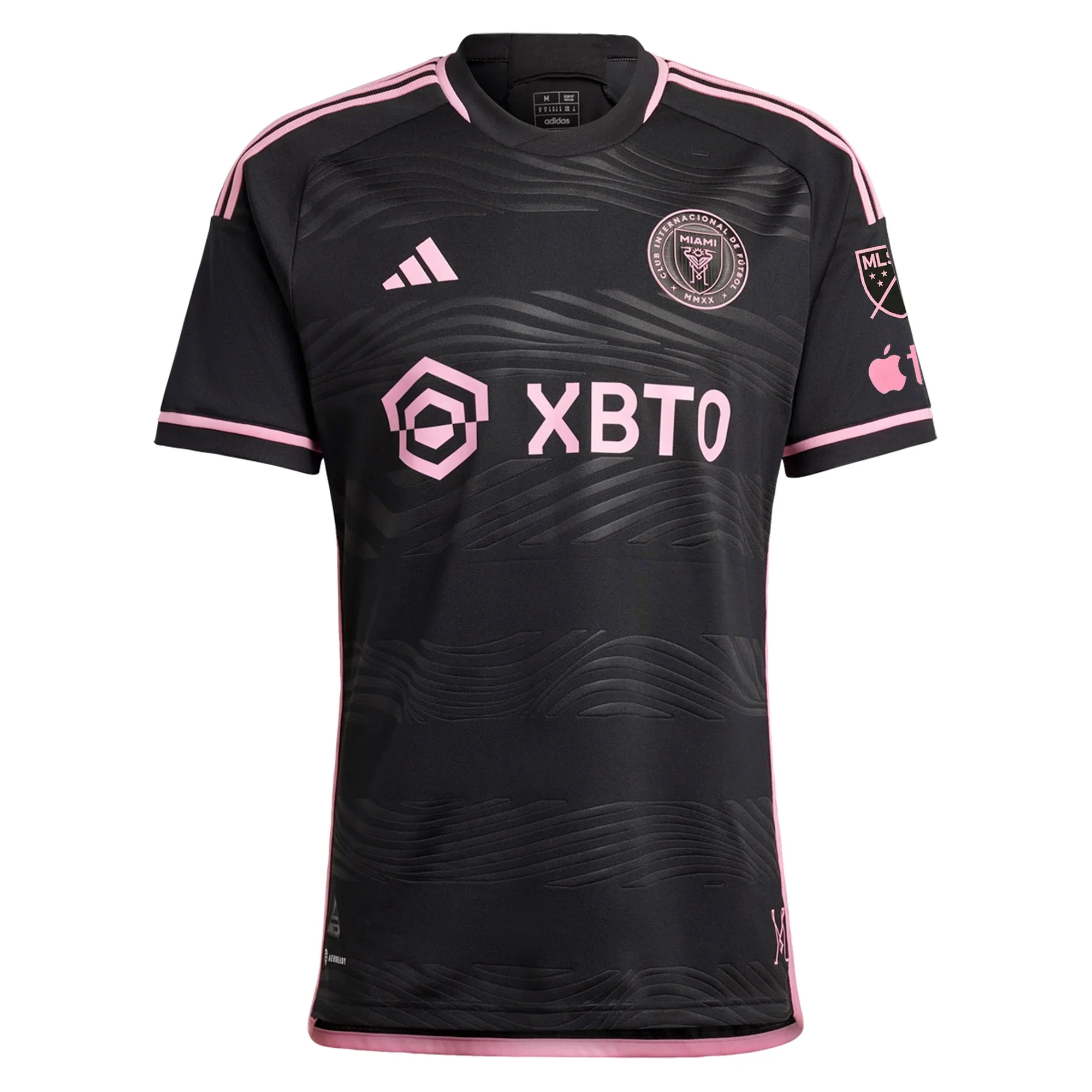 adidas Inter Miami Josef Martínez Authentic Player Version Away Jersey 23/24 w/ MLS Patches (Black/Pink) - Image 2