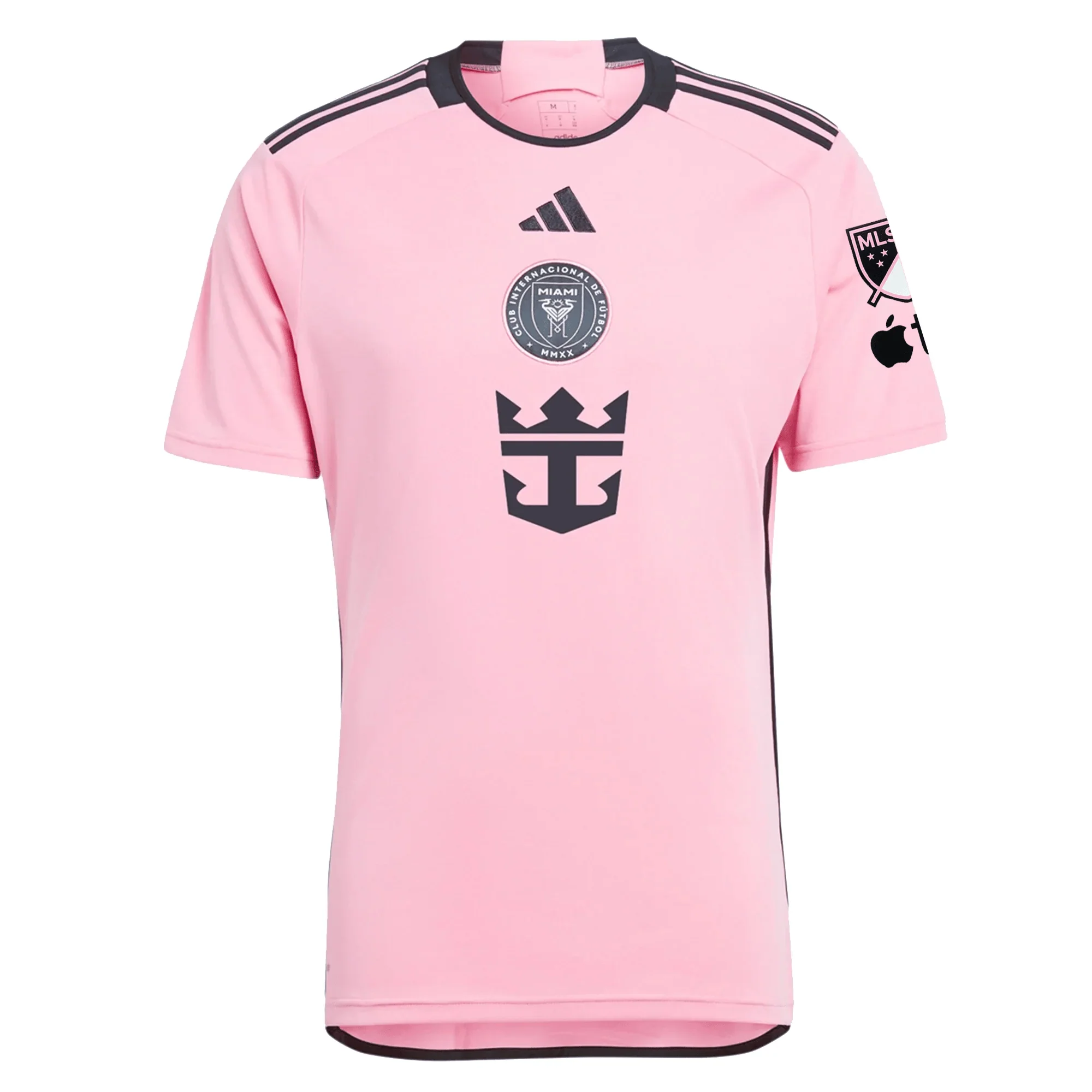 adidas Inter Miami Lionel Messi Royal Caribbean Home Jersey w/ MLS + Apple TV Patches 24/25 (Easy Pink) - Image 2