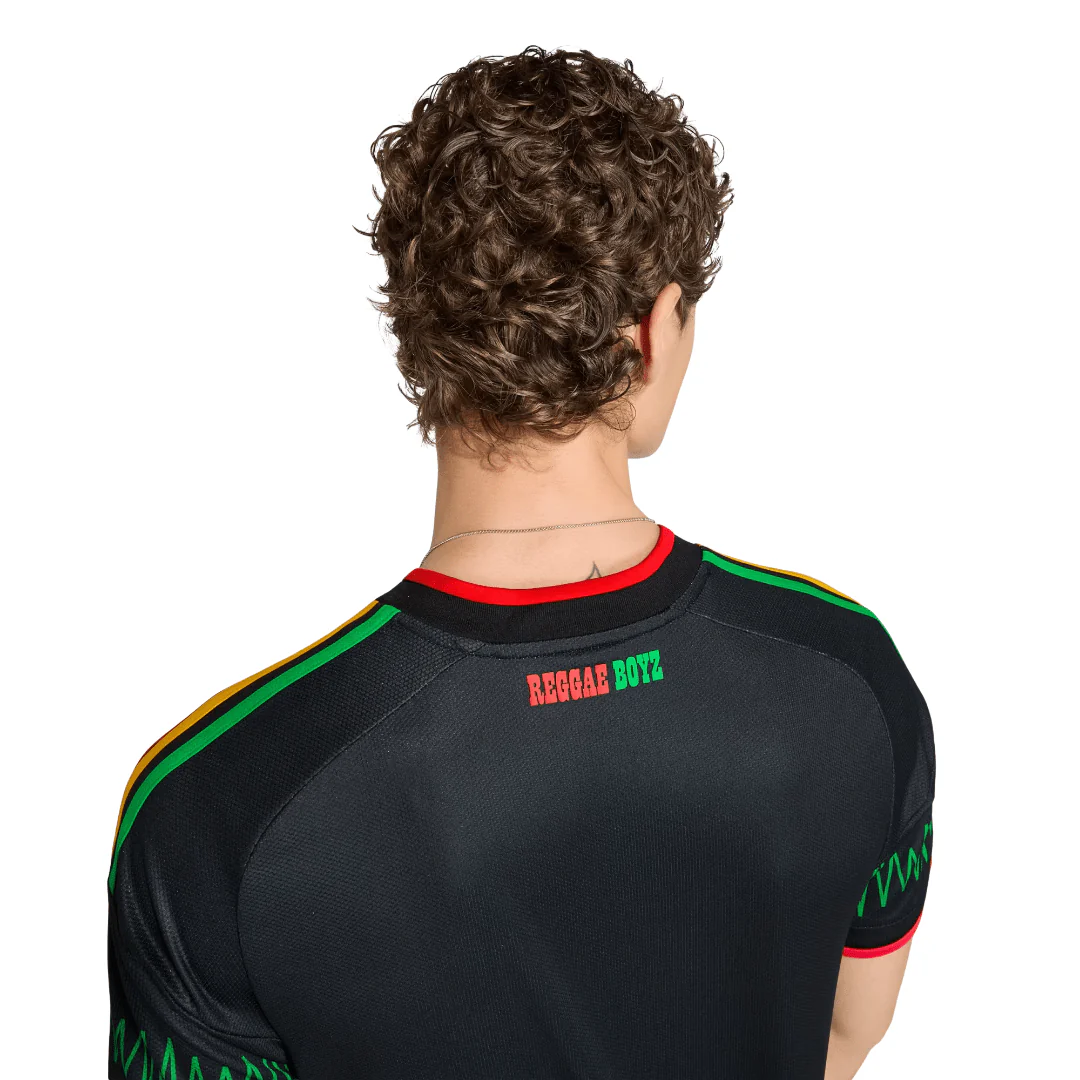 adidas Men's Jamaica 2026 Away Stadium Jersey (Black/Multi) - Image 6