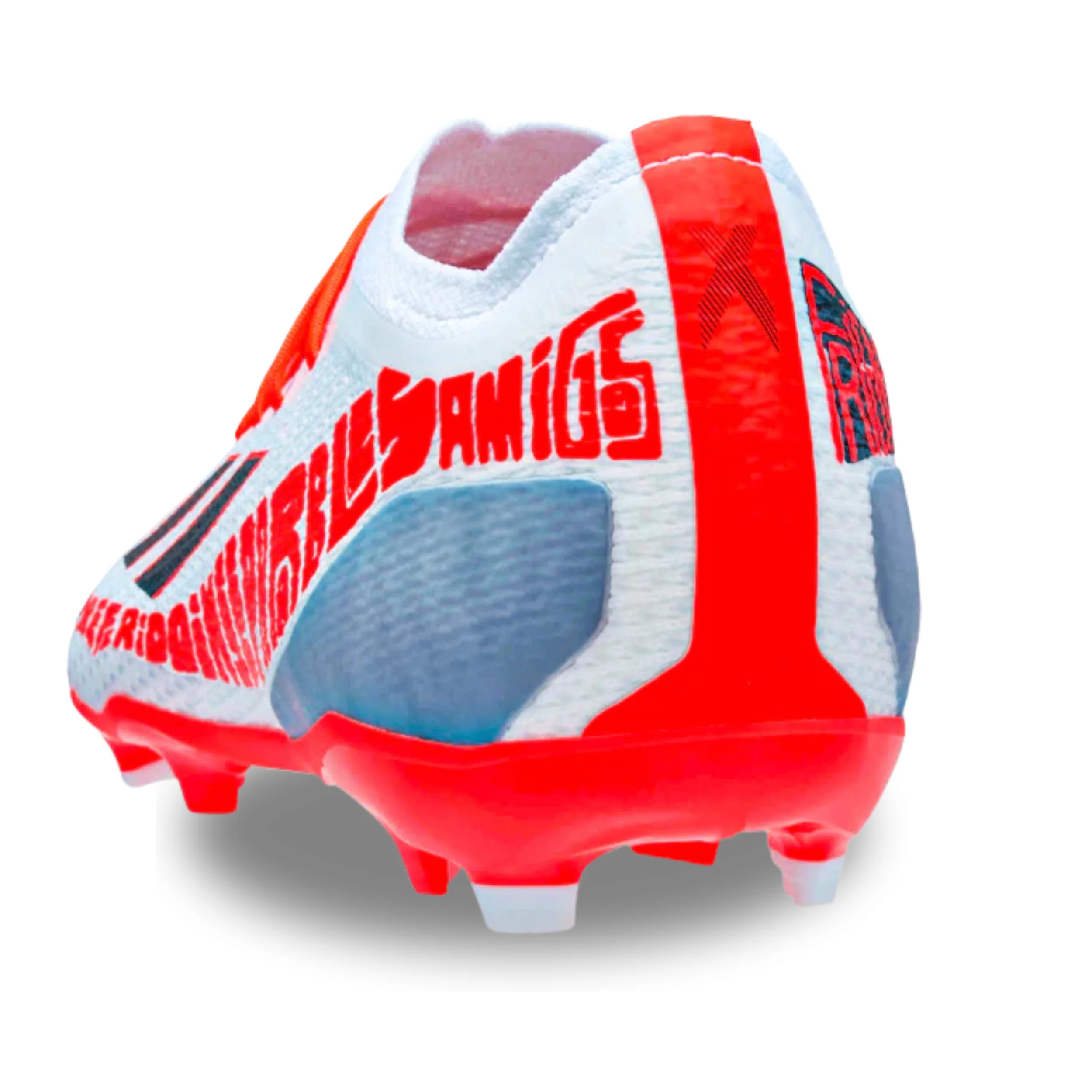 adidas Jr. X Speedportal Messi.1 Firm Ground Soccer Cleats (White/Solar Red) - Image 3