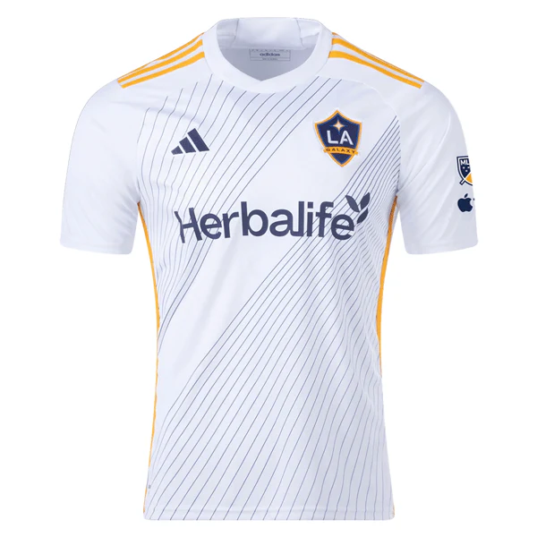adidas LA Galaxy Jalen Neal Home Jersey w/ MLS + Apple TV Patches 24/25 (White/Yellow/Navy) - Image 2