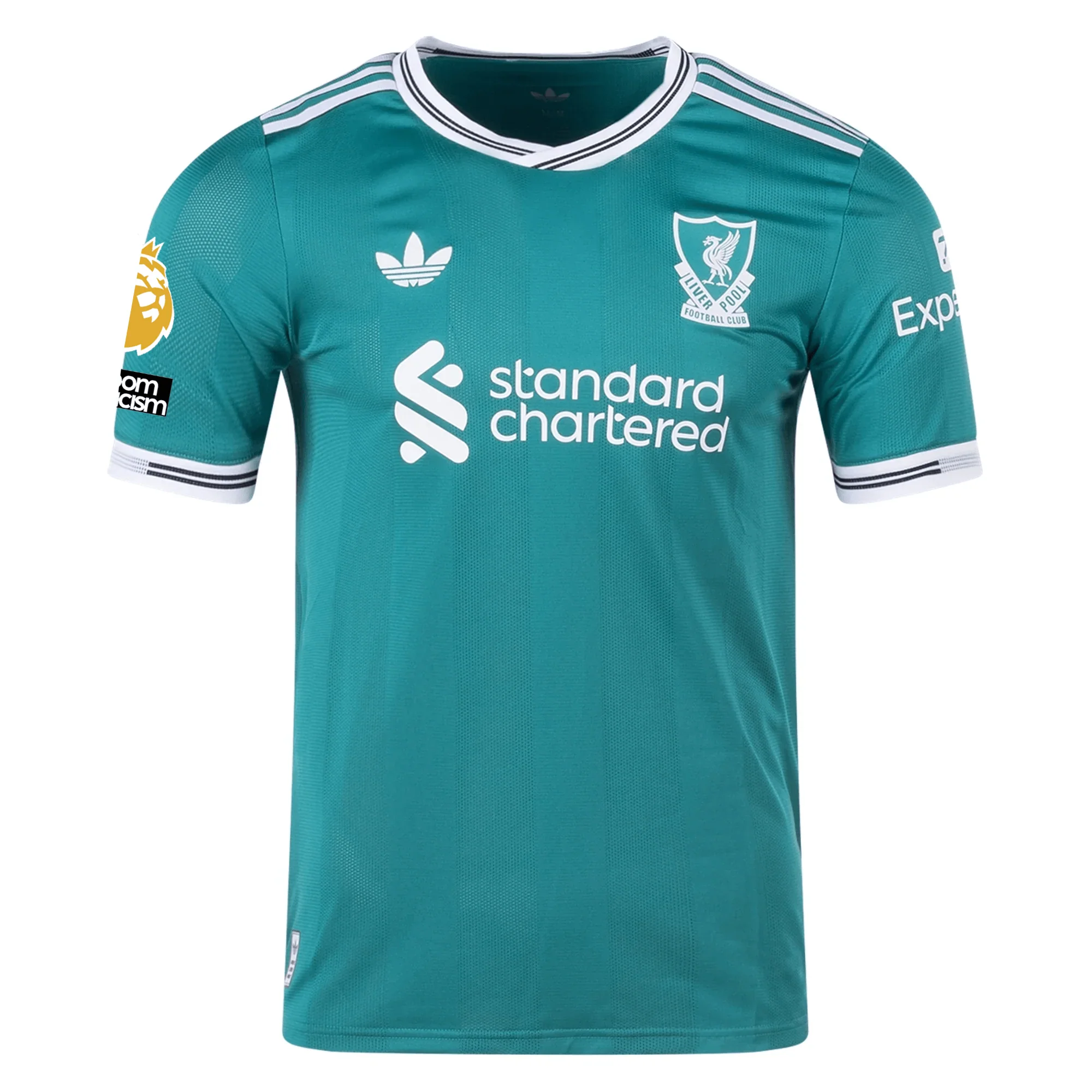 adidas Liverpool FC Authentic Alexander Isak Third Jersey w/ EPL + No Room For Racism Patches 25/26 (Sea Green) - Image 2