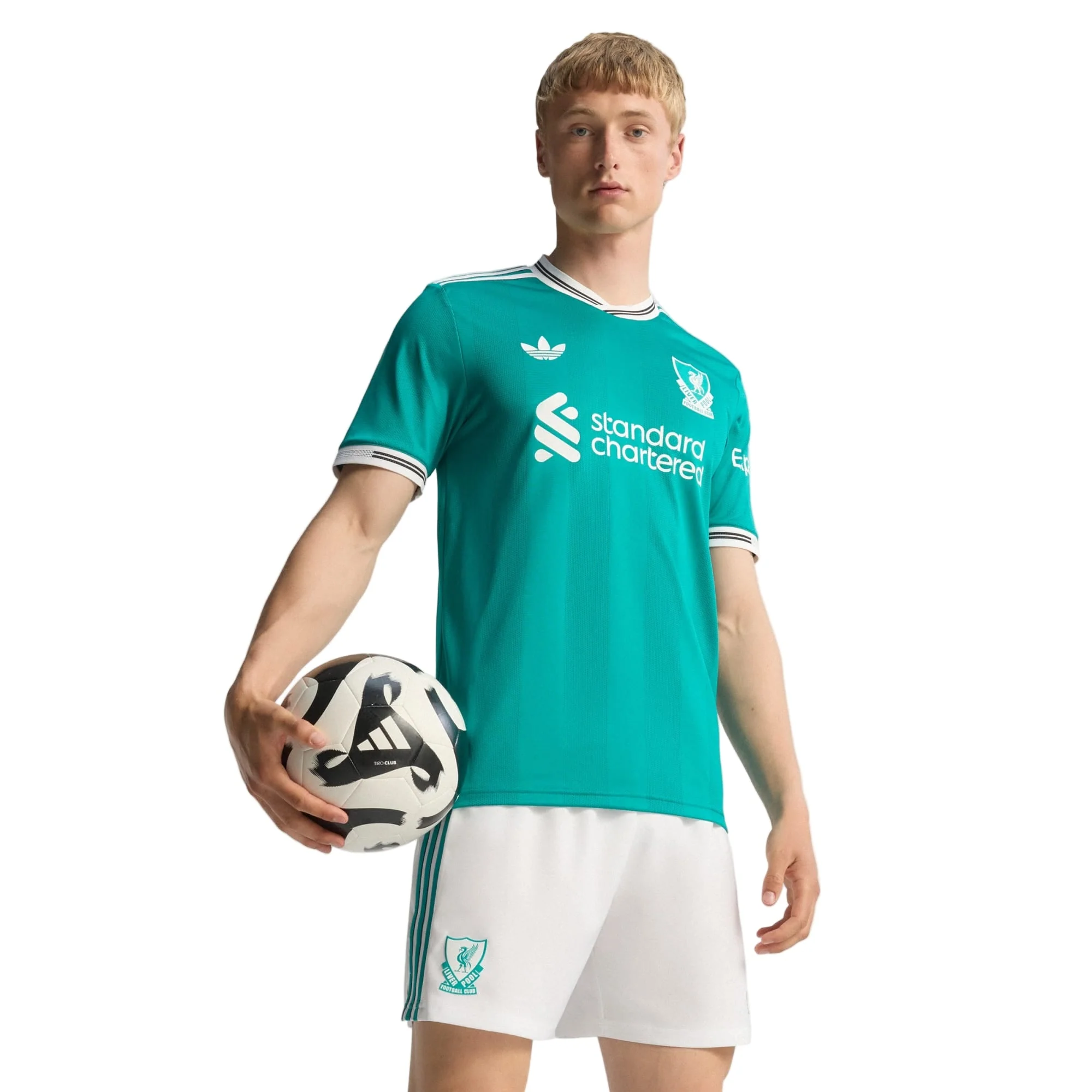 adidas Liverpool FC Authentic Alexander Isak Third Jersey w/ EPL + No Room For Racism Patches 25/26 (Sea Green) - Image 3