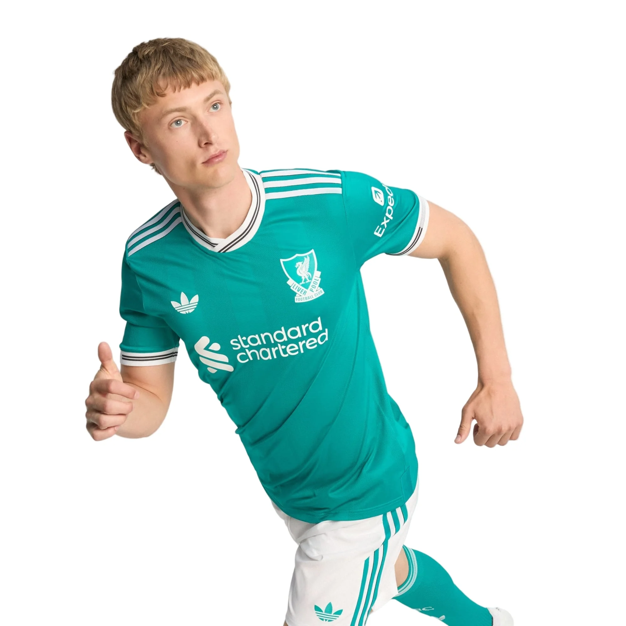 adidas Liverpool FC Authentic Alexander Isak Third Jersey w/ EPL + No Room For Racism Patches 25/26 (Sea Green) - Image 8