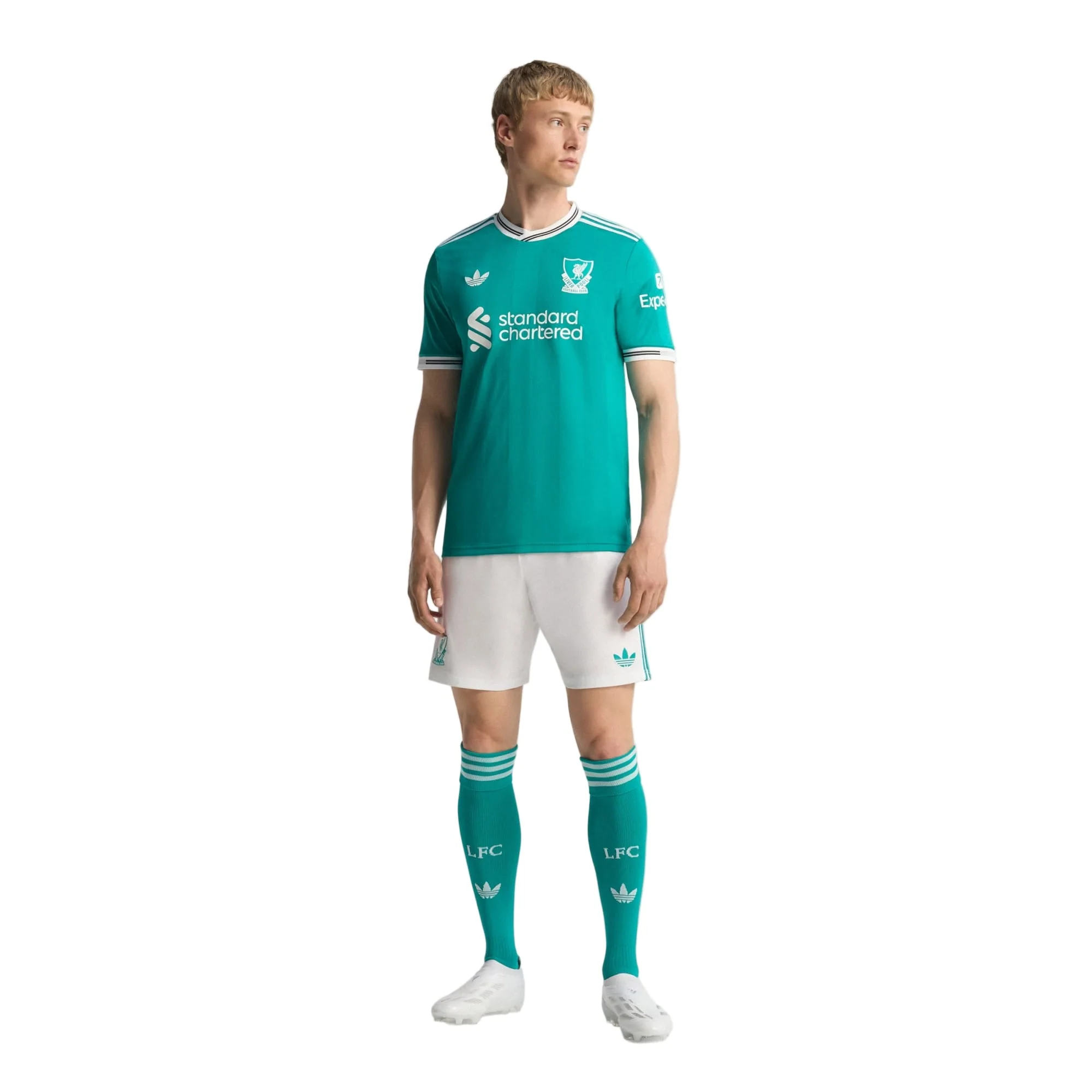 adidas Liverpool FC Authentic Alexander Isak Third Jersey w/ EPL + No Room For Racism Patches 25/26 (Sea Green) - Image 9