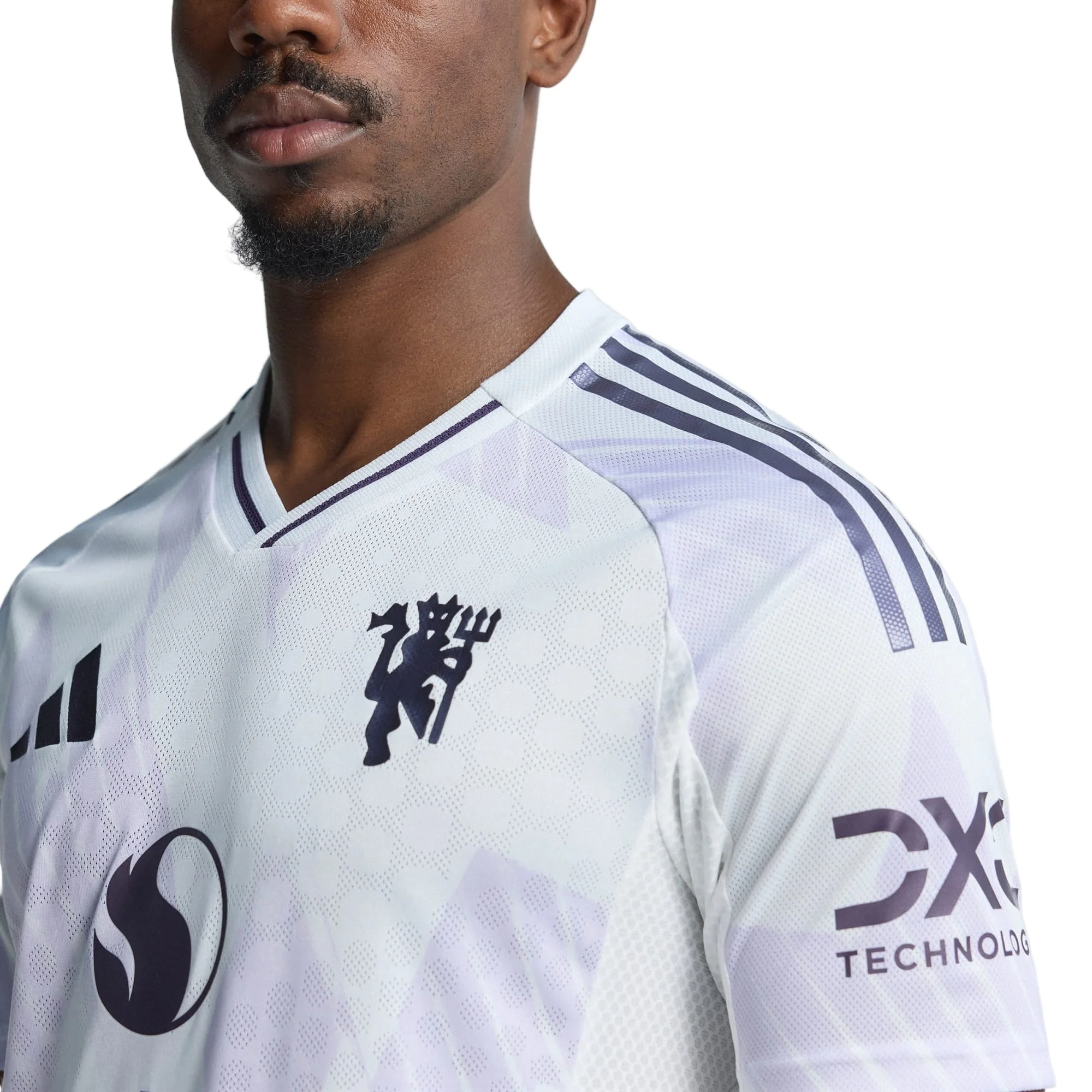 adidas Men's Manchester United 25/26 Authentic Away Jersey (White/Purple) - Image 7