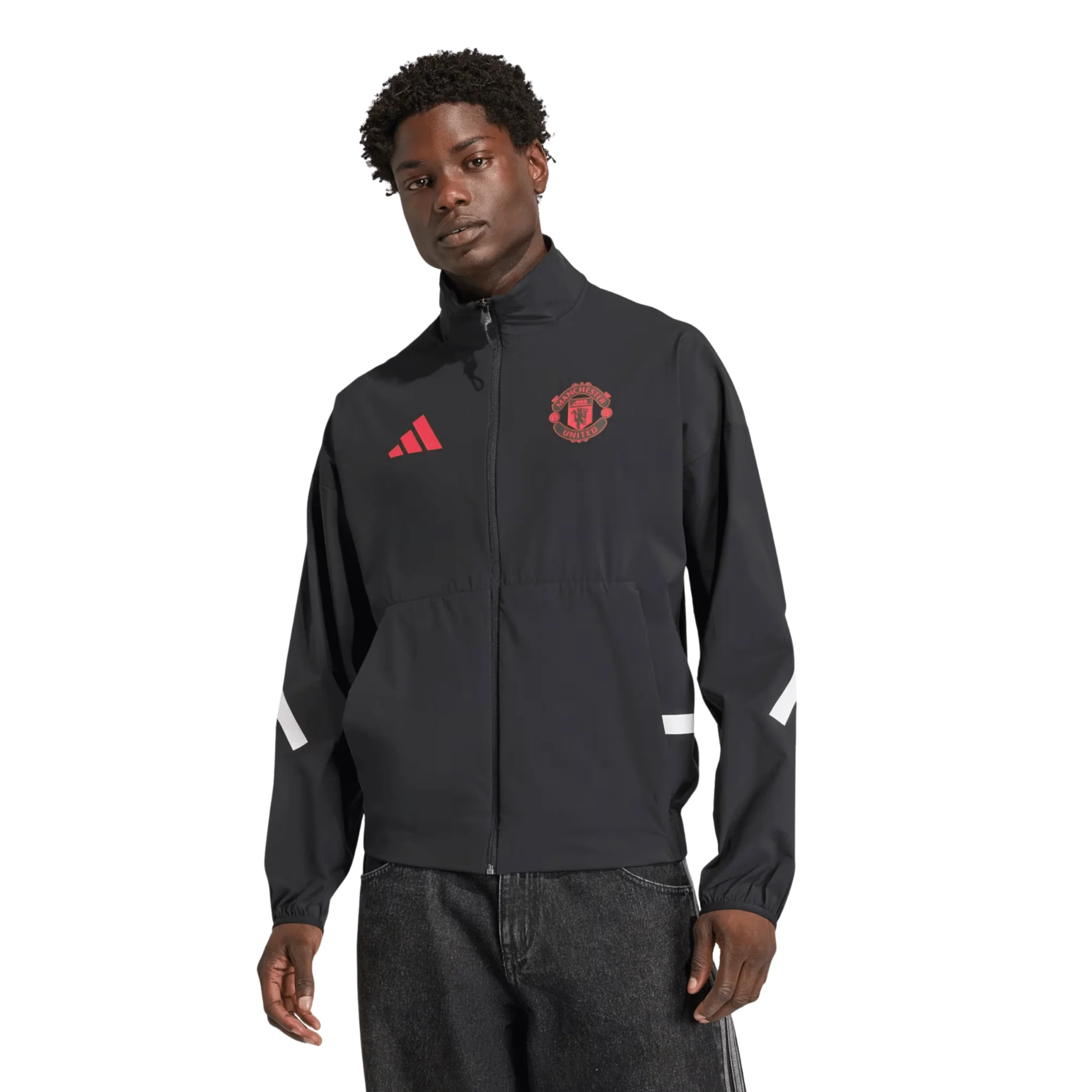 adidas Manchester United Z.N.E. Anthem Jacket 25/26 (Black) - Image 2