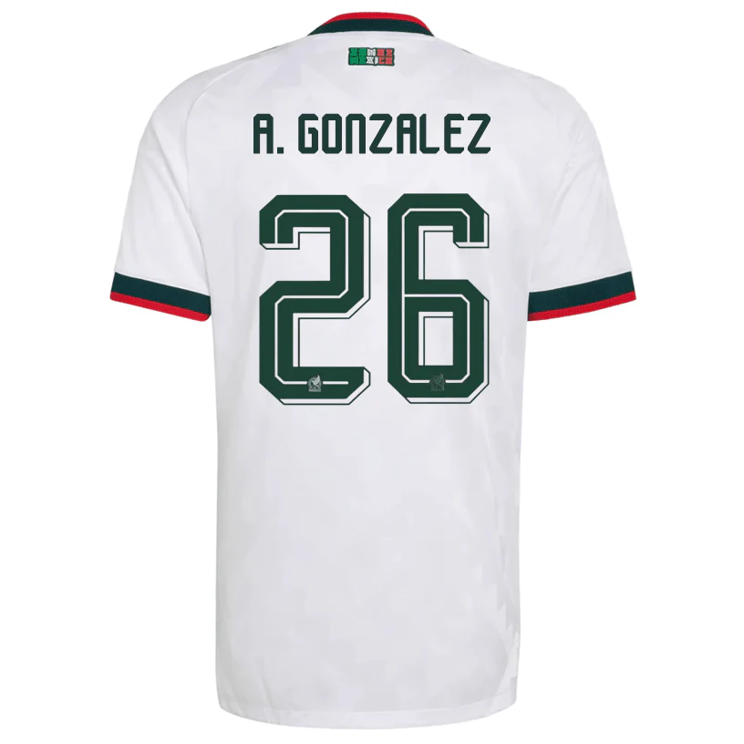 adidas Men's Mexico Armando Gonzalez Authentic Match Away Jersey 2026 (White)