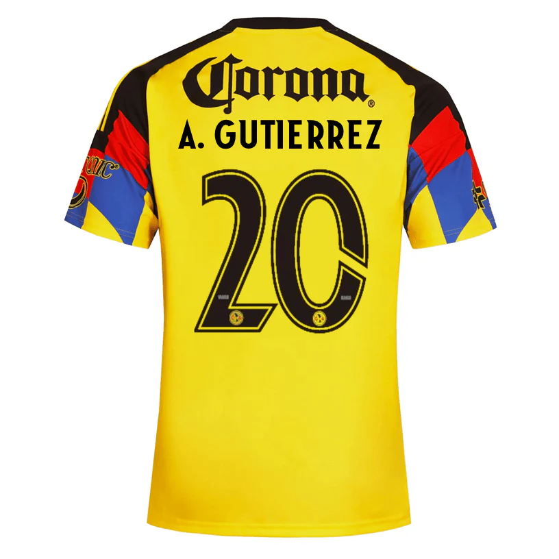 adidas Men's A. Gutiierrez Club America Home Jersey 25/26 (Yellow)