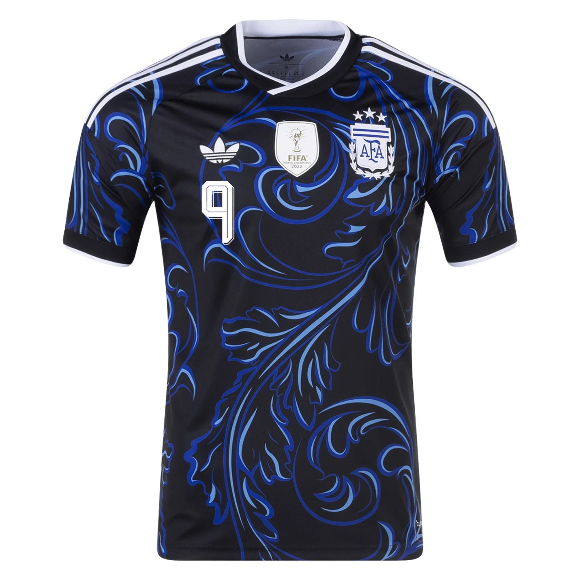 adidas Men's Argentina Julian Alvarez Away Stadium Jersey 2026 (Black/Blue) - Image 2