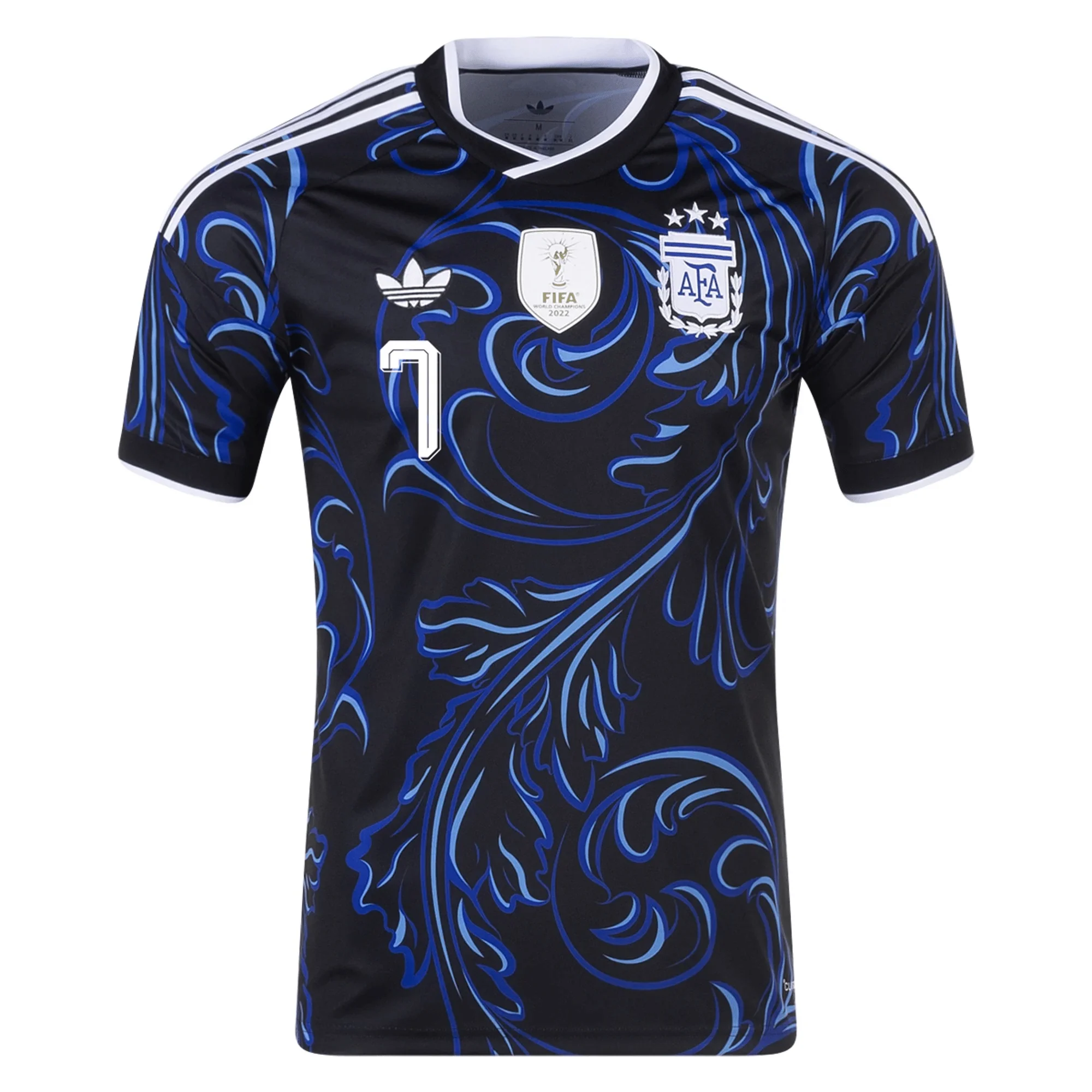 adidas Men's Argentina Rodrigo De Paul Away Stadium Jersey 2026 (Black/Blue) - Image 2